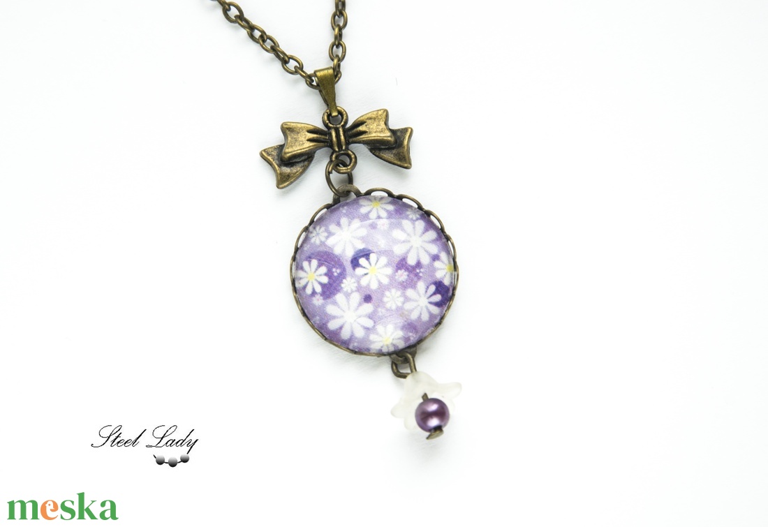 Vintage Flowers - lila virágos szett - ékszer - ékszerszett - Meska.hu Vintage Flowers - lila virágos szett - ékszer - ékszerszett - Meska.hu