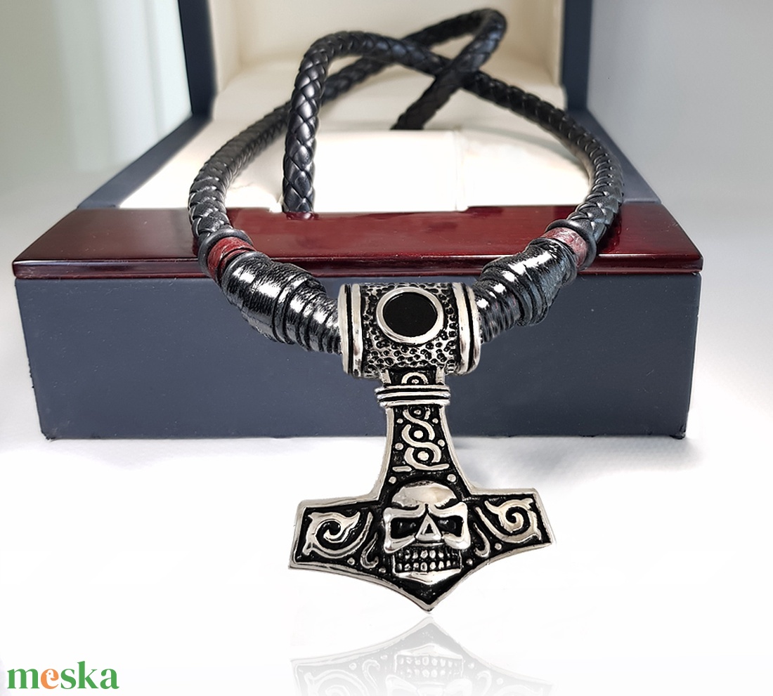 Thor Viking férfi bőr nyaklánc - ékszer - nyaklánc - medálos nyaklánc - Meska.hu Thor Viking férfi bőr nyaklánc - ékszer - nyaklánc - medálos nyaklánc - Meska.hu