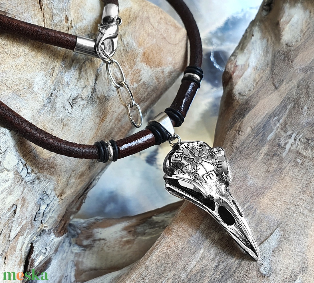 Raven Odin bőrnyaklánc - ékszer - nyaklánc - medálos nyaklánc - Meska.hu Raven Odin bőrnyaklánc - ékszer - nyaklánc - medálos nyaklánc - Meska.hu