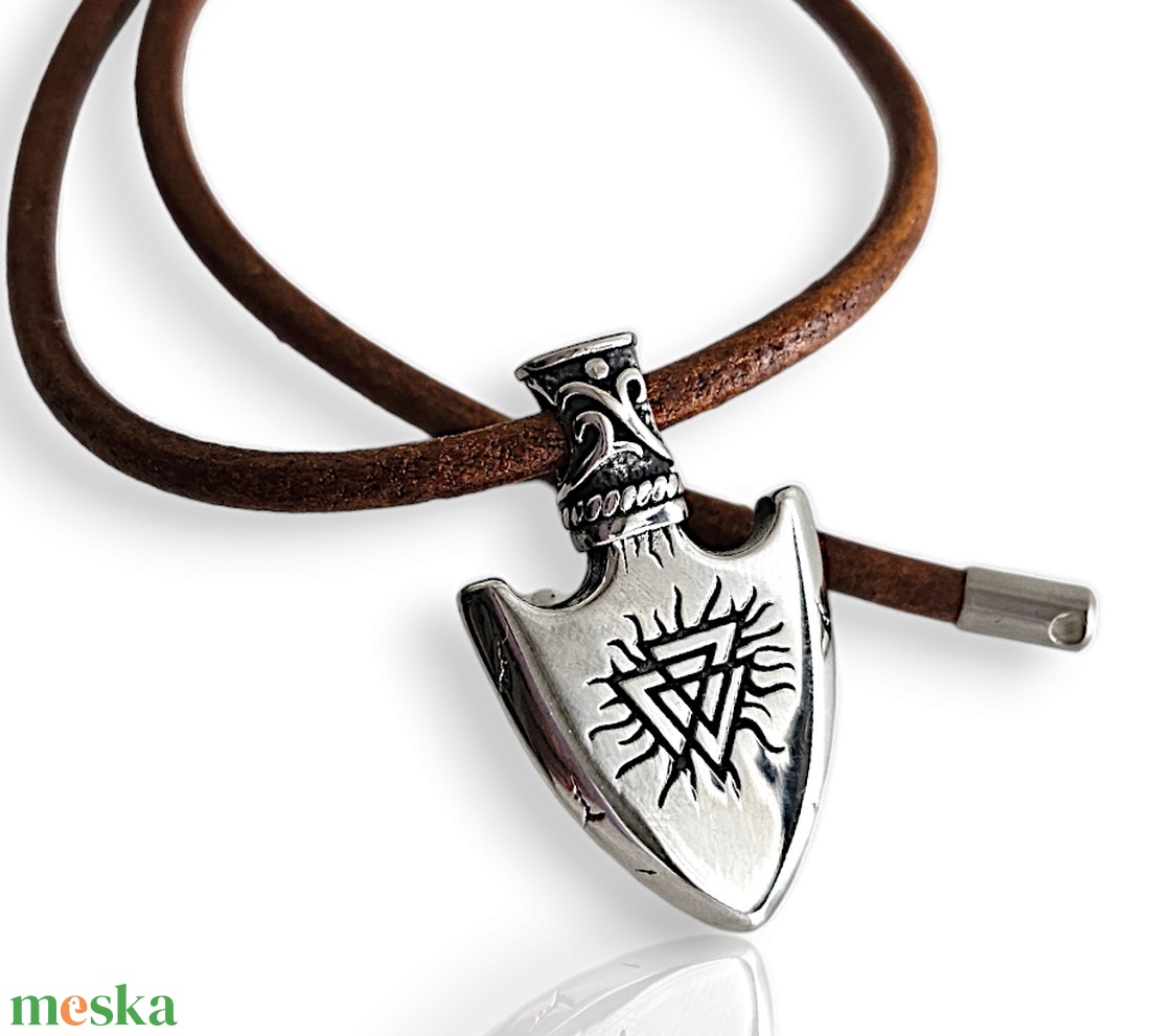 Exkluzív Valknut - Vegvisir bőrnyaklánc - ékszer - nyaklánc - medálos nyaklánc - Meska.hu Exkluzív Valknut - Vegvisir bőrnyaklánc - ékszer - nyaklánc - medálos nyaklánc - Meska.hu