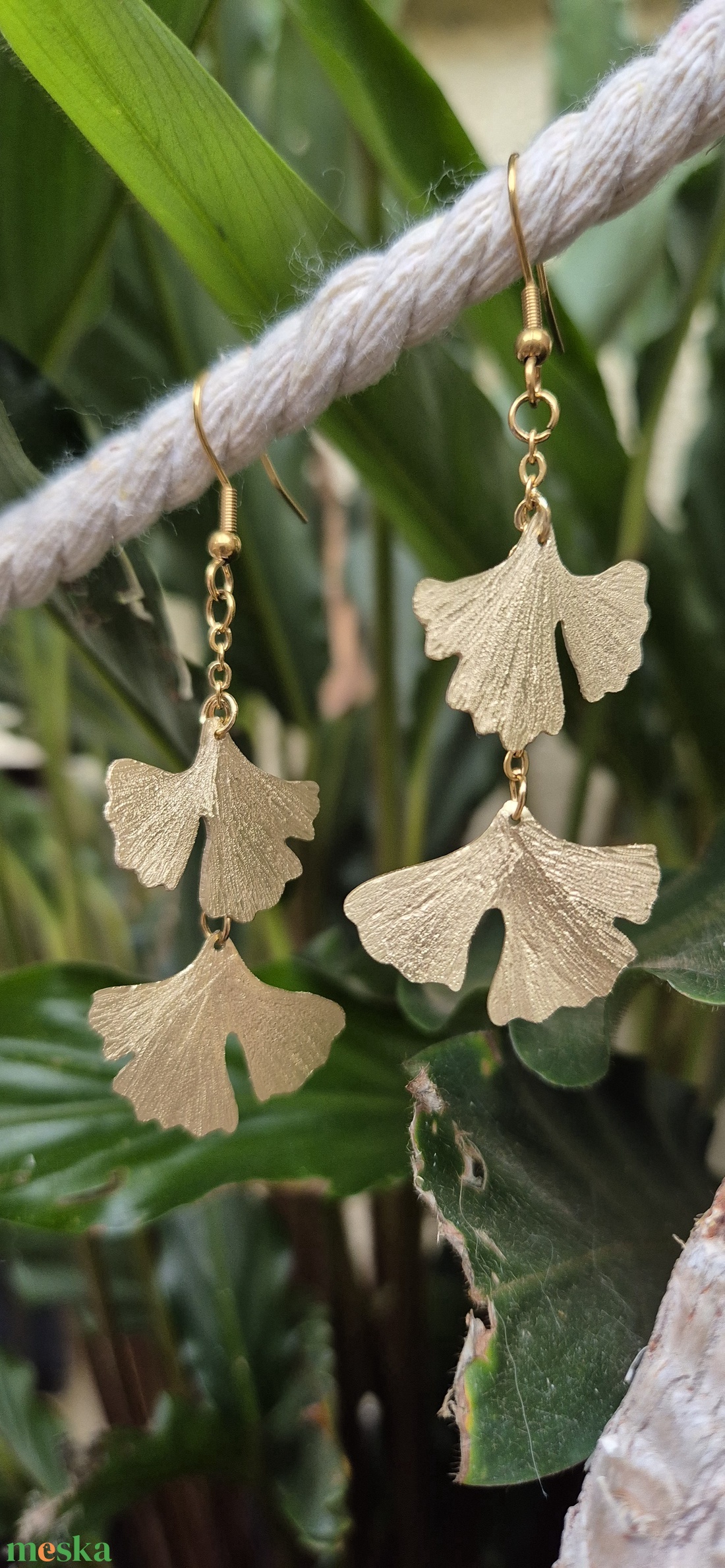 Ginkgo biloba fülbevaló - ékszer - fülbevaló - lógó fülbevaló - Meska.hu Ginkgo biloba fülbevaló - ékszer - fülbevaló - lógó fülbevaló - Meska.hu