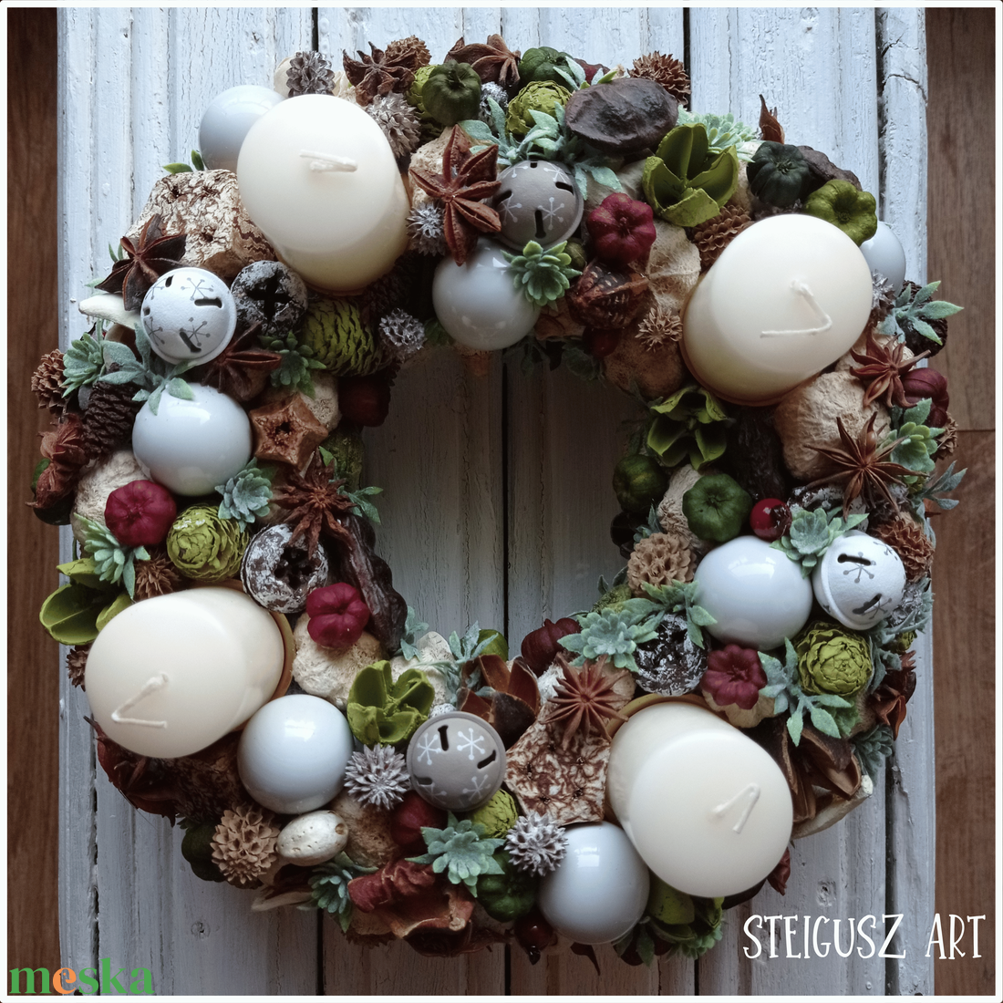 Adventi koszorú - karácsony - adventi díszek - adventi koszorú - Meska.hu Adventi koszorú - karácsony - adventi díszek - adventi koszorú - Meska.hu