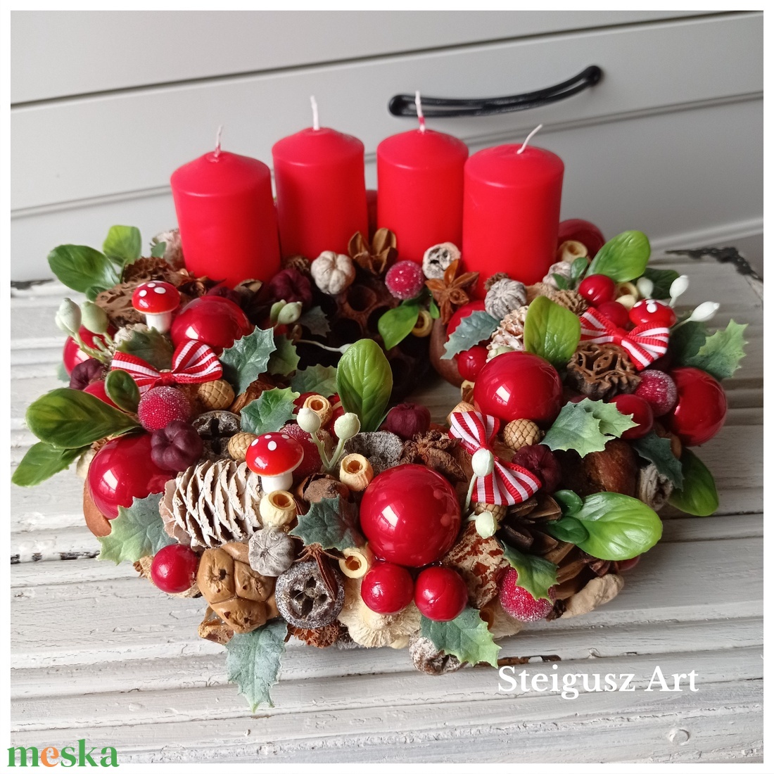 Adventi koszorú - karácsony - adventi díszek - adventi koszorú - Meska.hu Adventi koszorú - karácsony - adventi díszek - adventi koszorú - Meska.hu