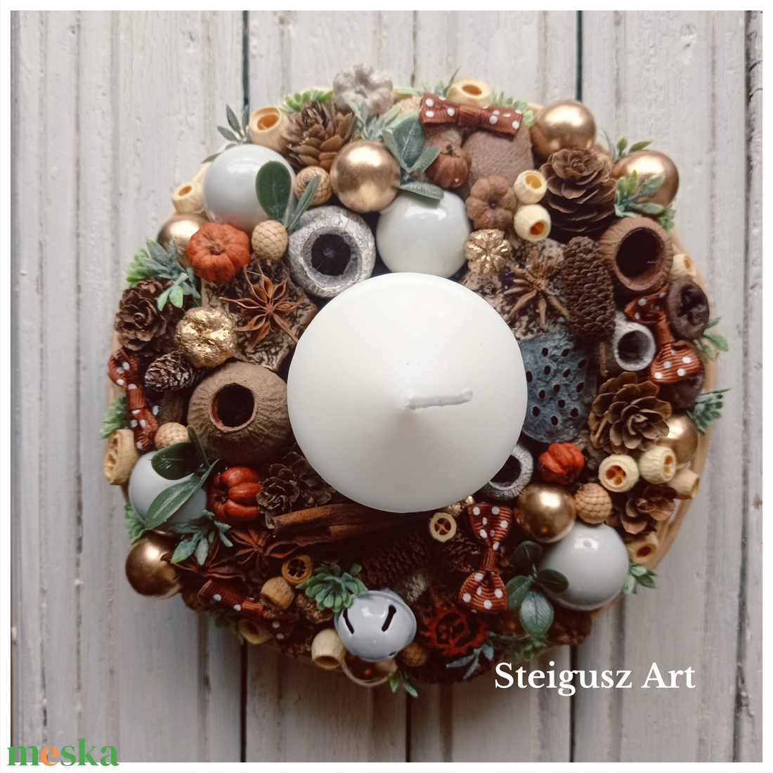 Karácsonyi asztaldísz - karácsony - adventi díszek - adventi asztaldísz - Meska.hu