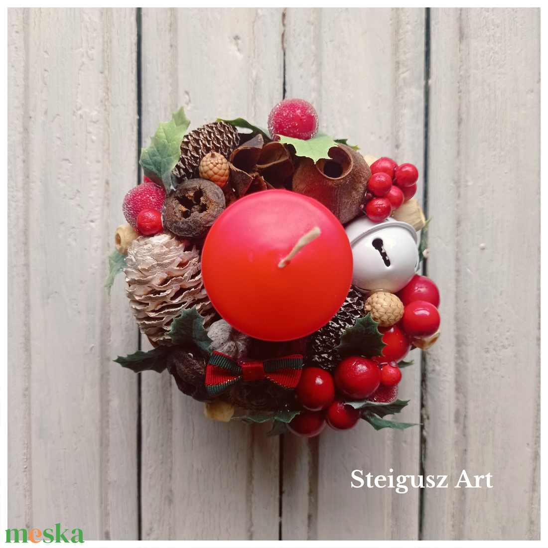 Karácsonyi asztaldísz - karácsony - adventi díszek - adventi asztaldísz - Meska.hu