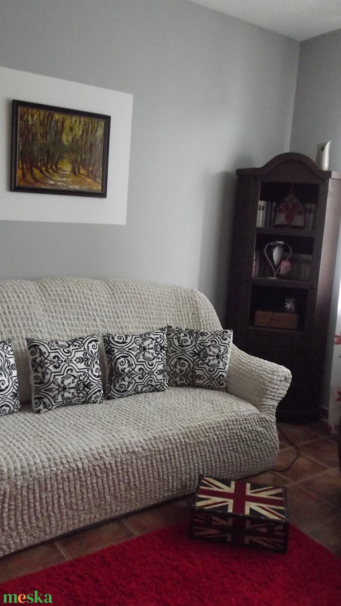 Levehető rugalmas kanapé huzat, bútorhuzat, védőhuzat - otthon & életmód - lakástextil - ágytakaró - Meska.hu