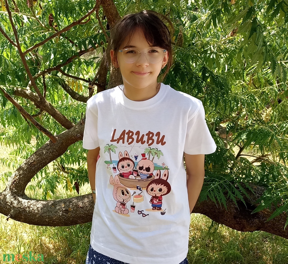 Labubu mintás póló - ruha & divat - babaruha & gyerekruha - póló - Meska.hu