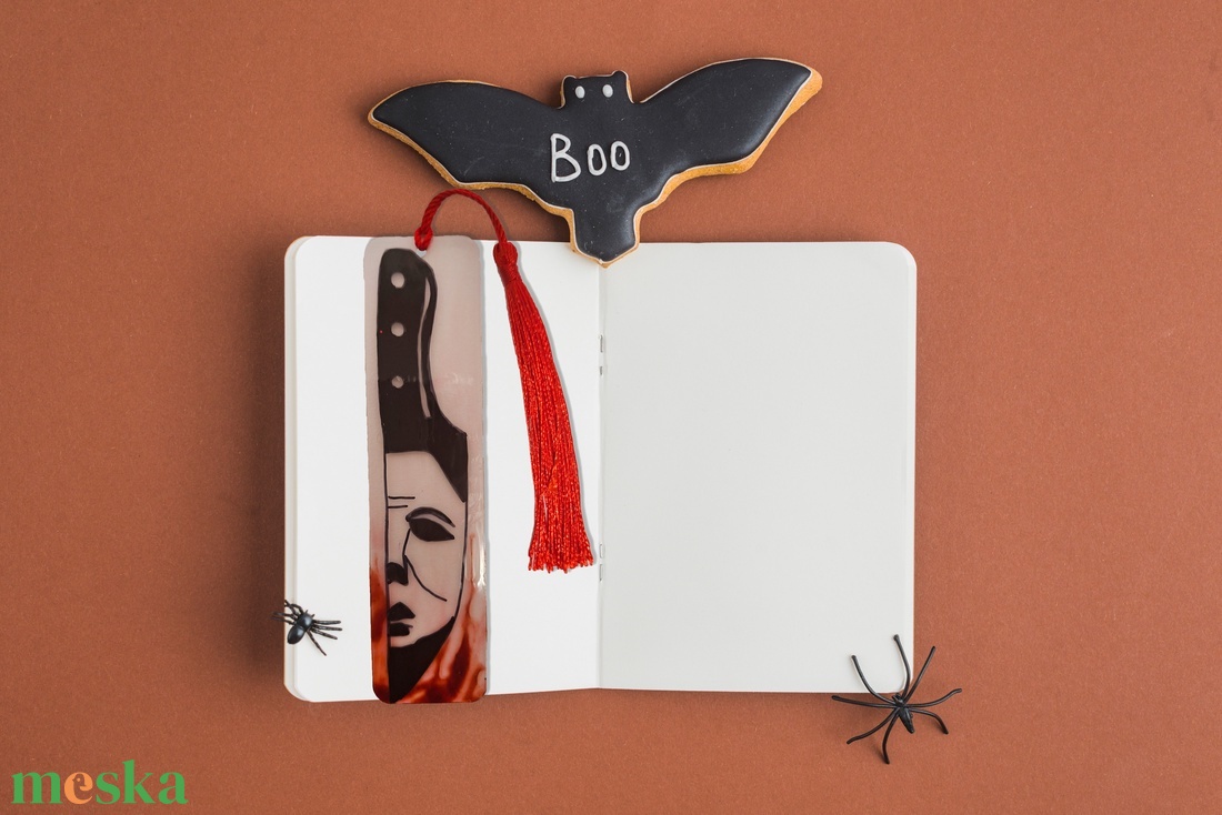 Halloweeni könyvjelző - könyv & zene - könyvjelző - Meska.hu
