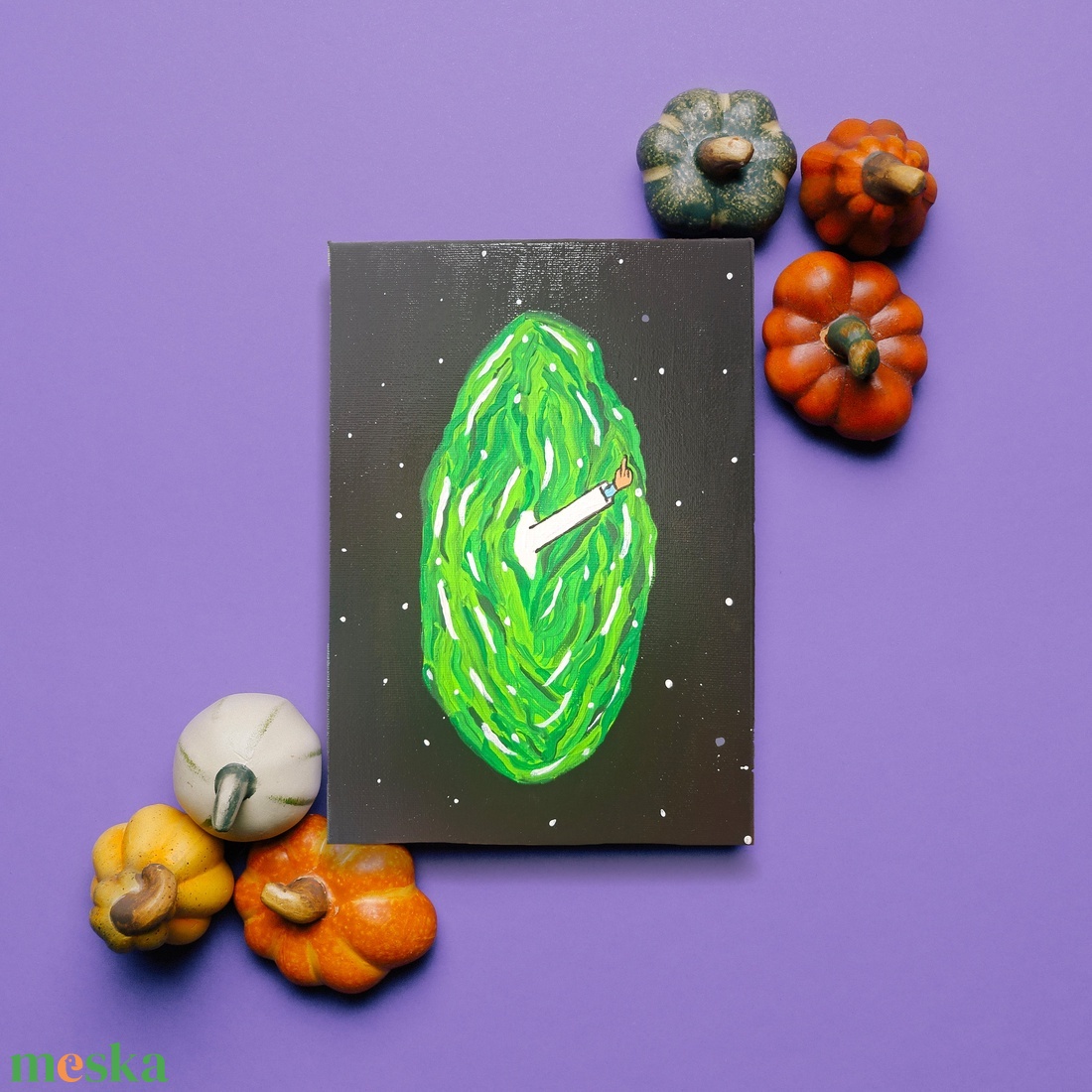 Rick and morty festmény - kellékek & szerszámok - festék - akrilfesték - Meska.hu