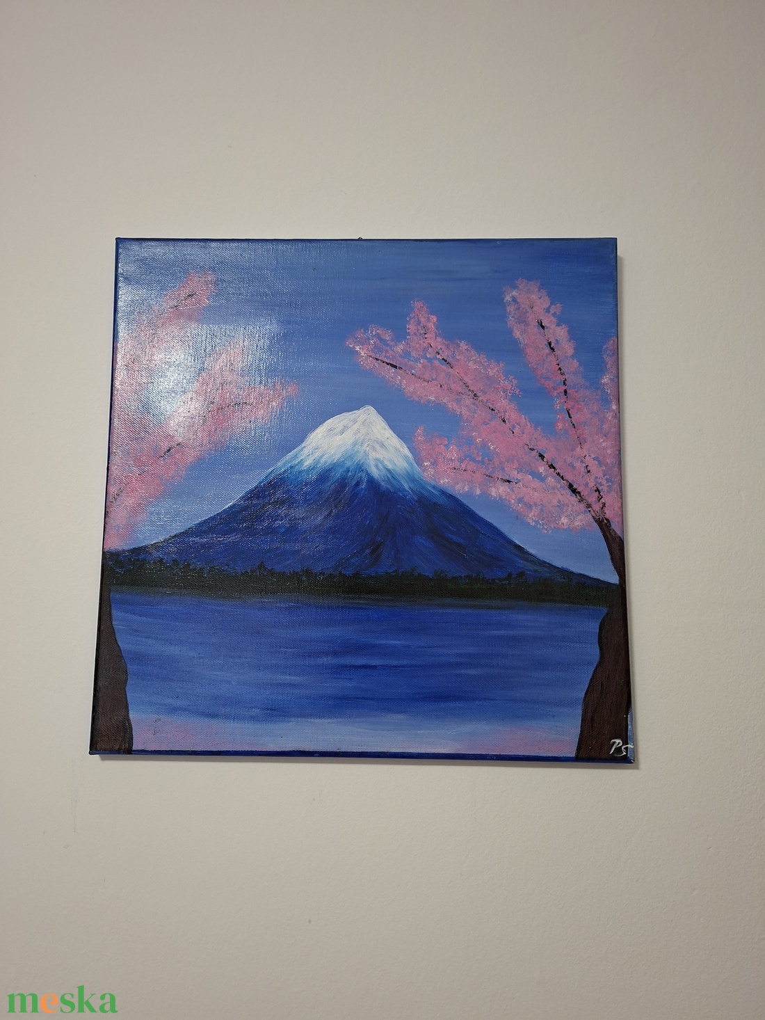 Fuji hegy festmény - művészet - festmény - akril - Meska.hu