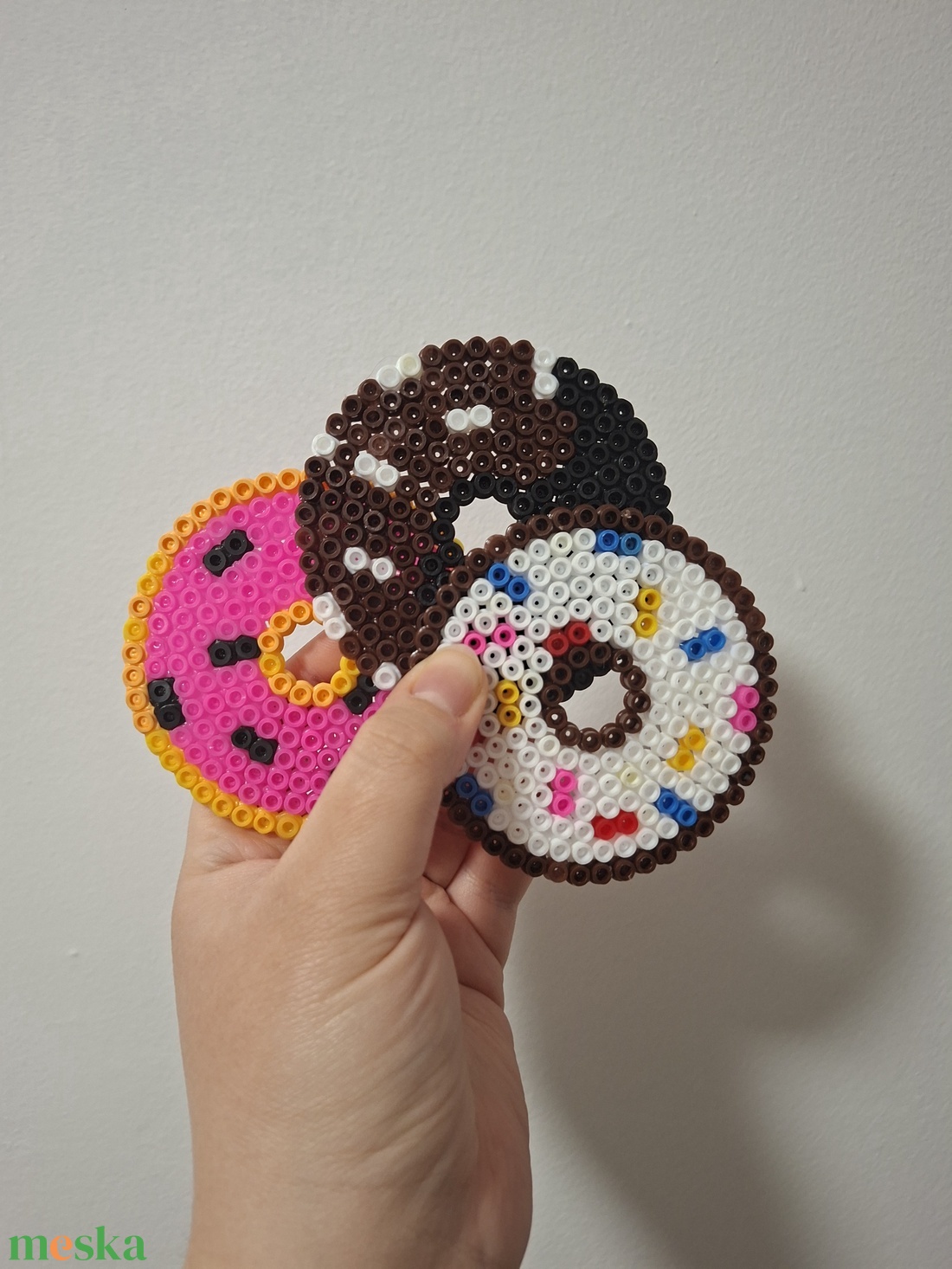 Poháralátét fánk mintás - otthon & életmód - konyhafelszerelés, tálalás - tálalás - tányér- és poháralátét - Meska.hu