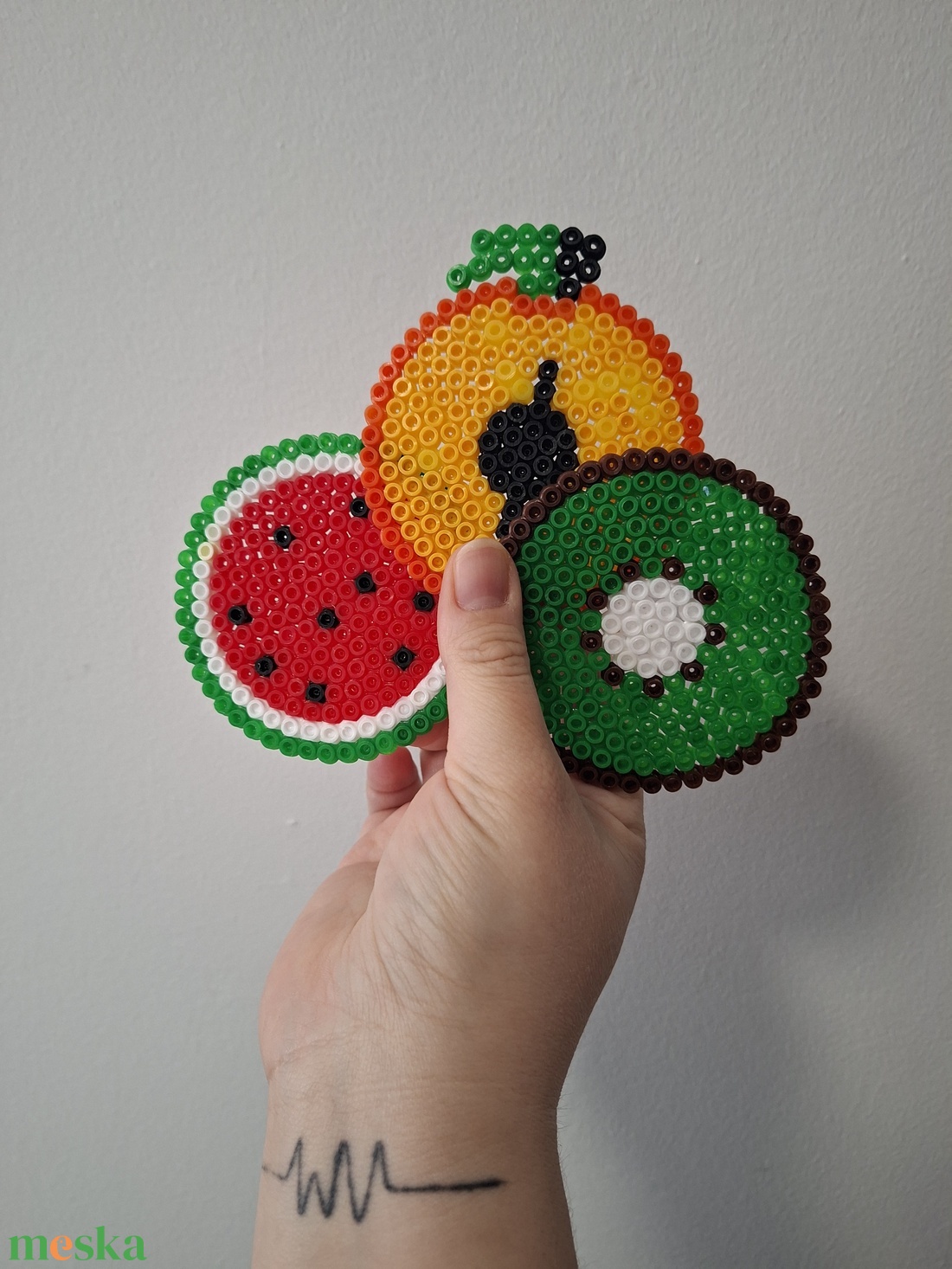 Poháralátét gyümölcs minta - otthon & életmód - konyhafelszerelés, tálalás - tálalás - boros poharak, szettek - Meska.hu