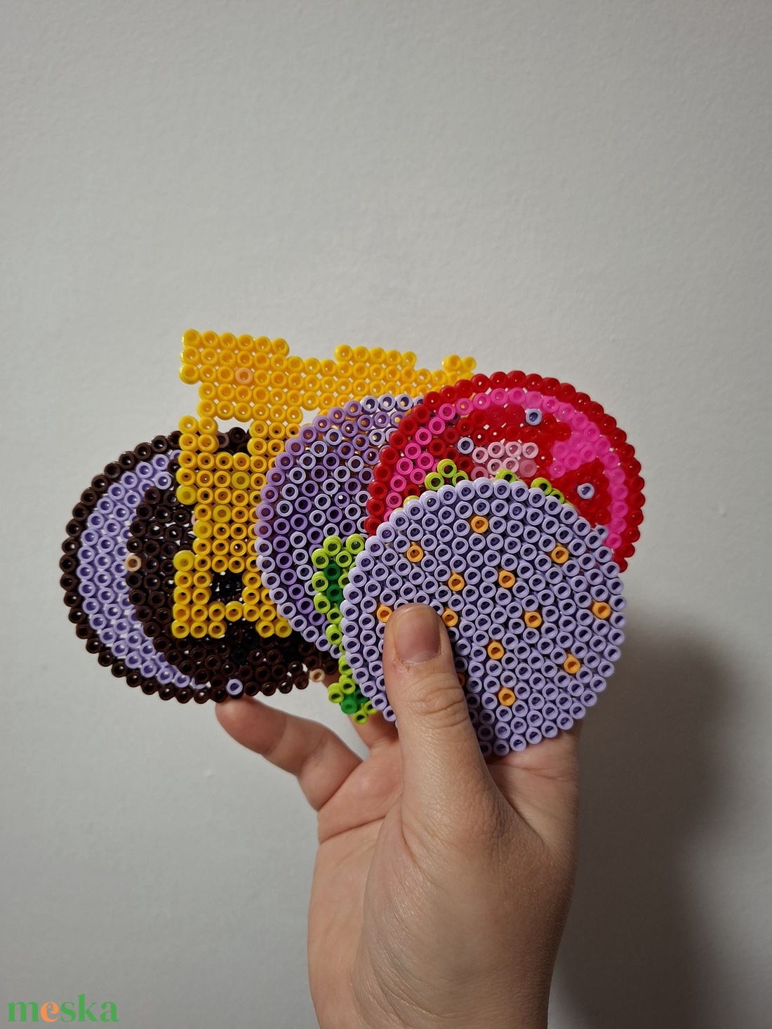 Poháralátét lila hamburger  - otthon & életmód - konyhafelszerelés, tálalás - tálalás - tányér- és poháralátét - Meska.hu