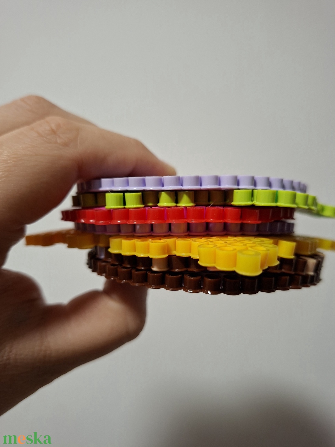 Poháralátét lila hamburger  - otthon & életmód - konyhafelszerelés, tálalás - tálalás - tányér- és poháralátét - Meska.hu