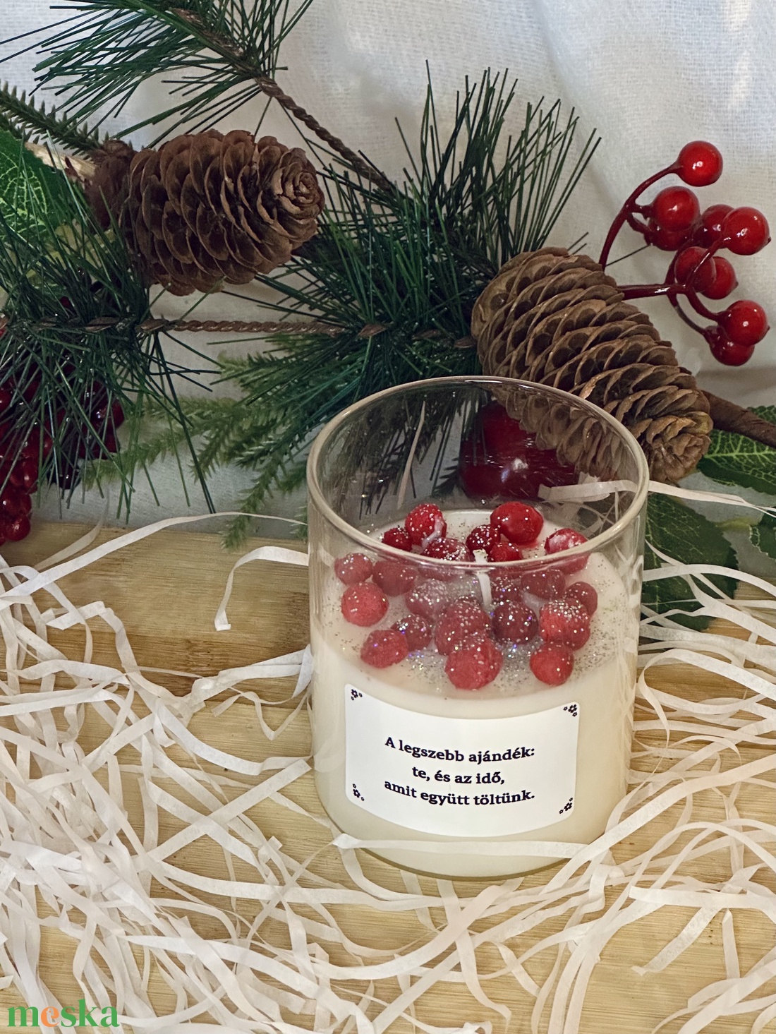 Piros gyöngyök - karácsony - adventi díszek - adventi gyertyadíszek és koszorúdíszek - Meska.hu