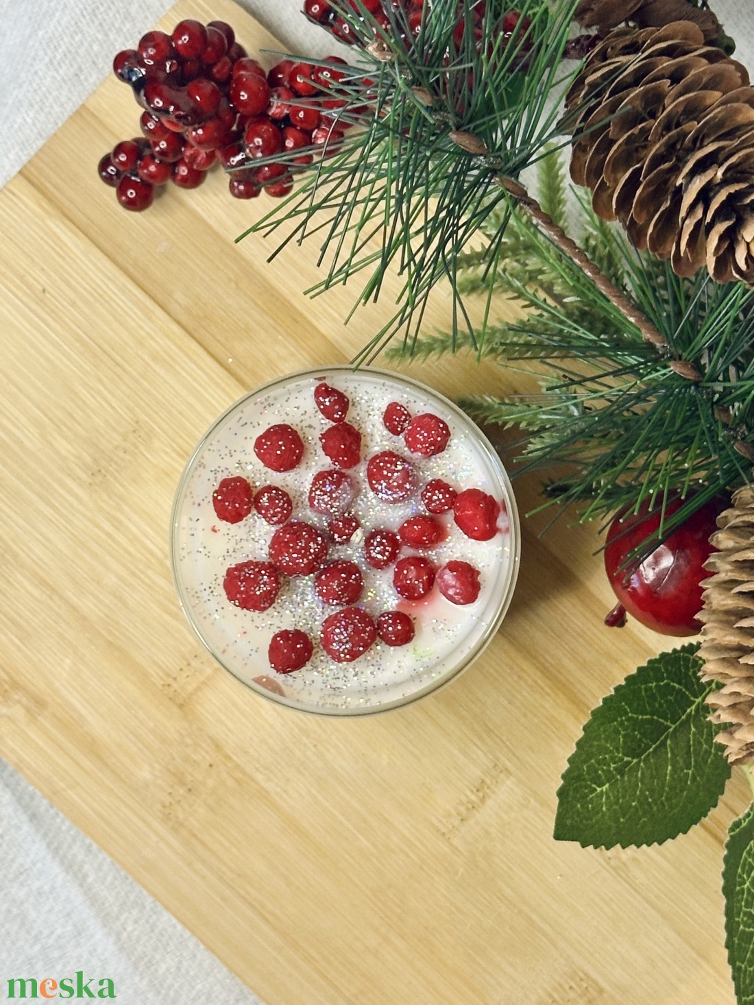 Piros gyöngyök - karácsony - adventi díszek - adventi gyertyadíszek és koszorúdíszek - Meska.hu