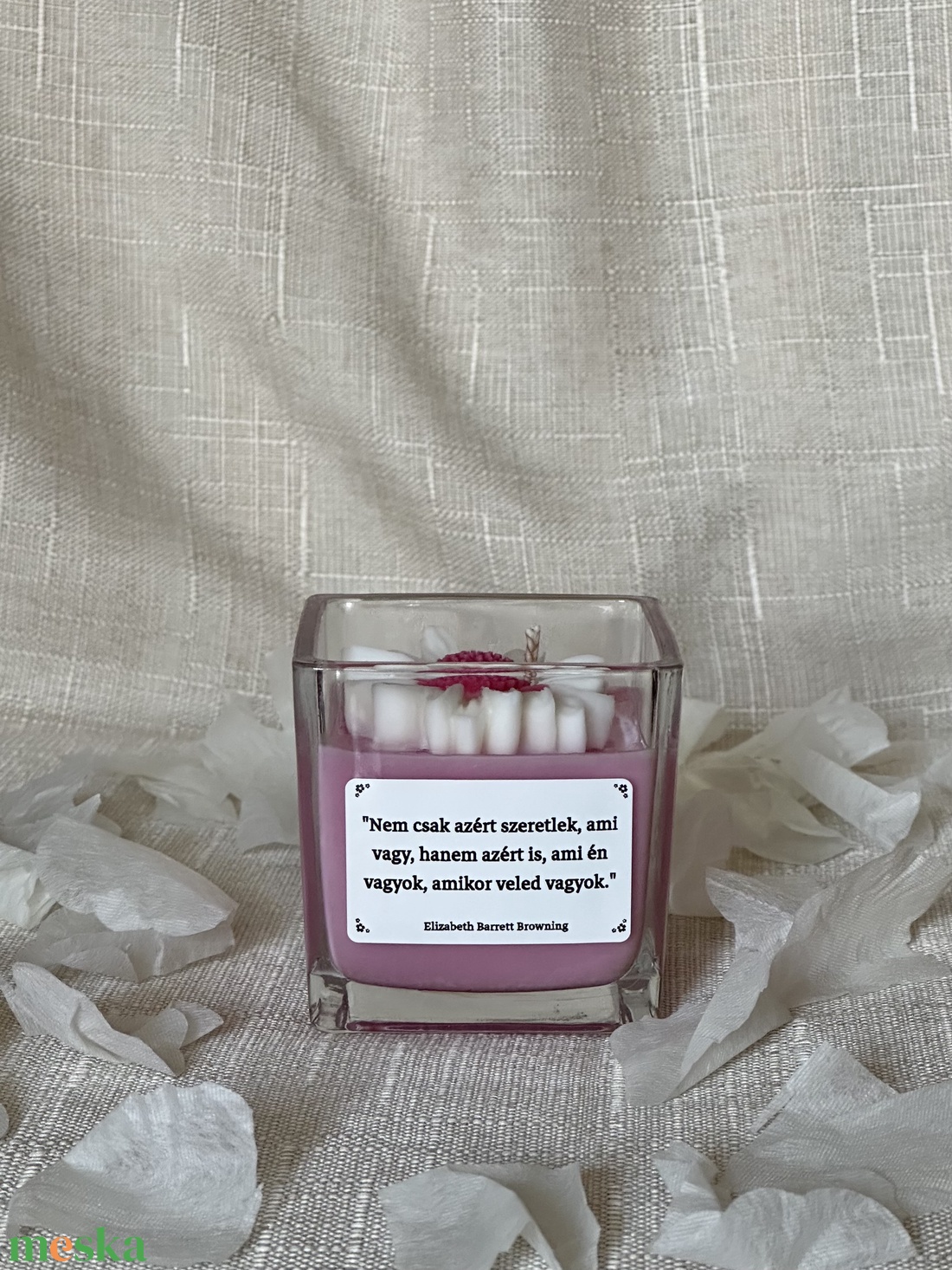 Tavaszi Margaréta- Idézetes Illatgyertya - otthon & életmód - gyertya, illat, aroma - mécses és mécsestartó - Meska.hu