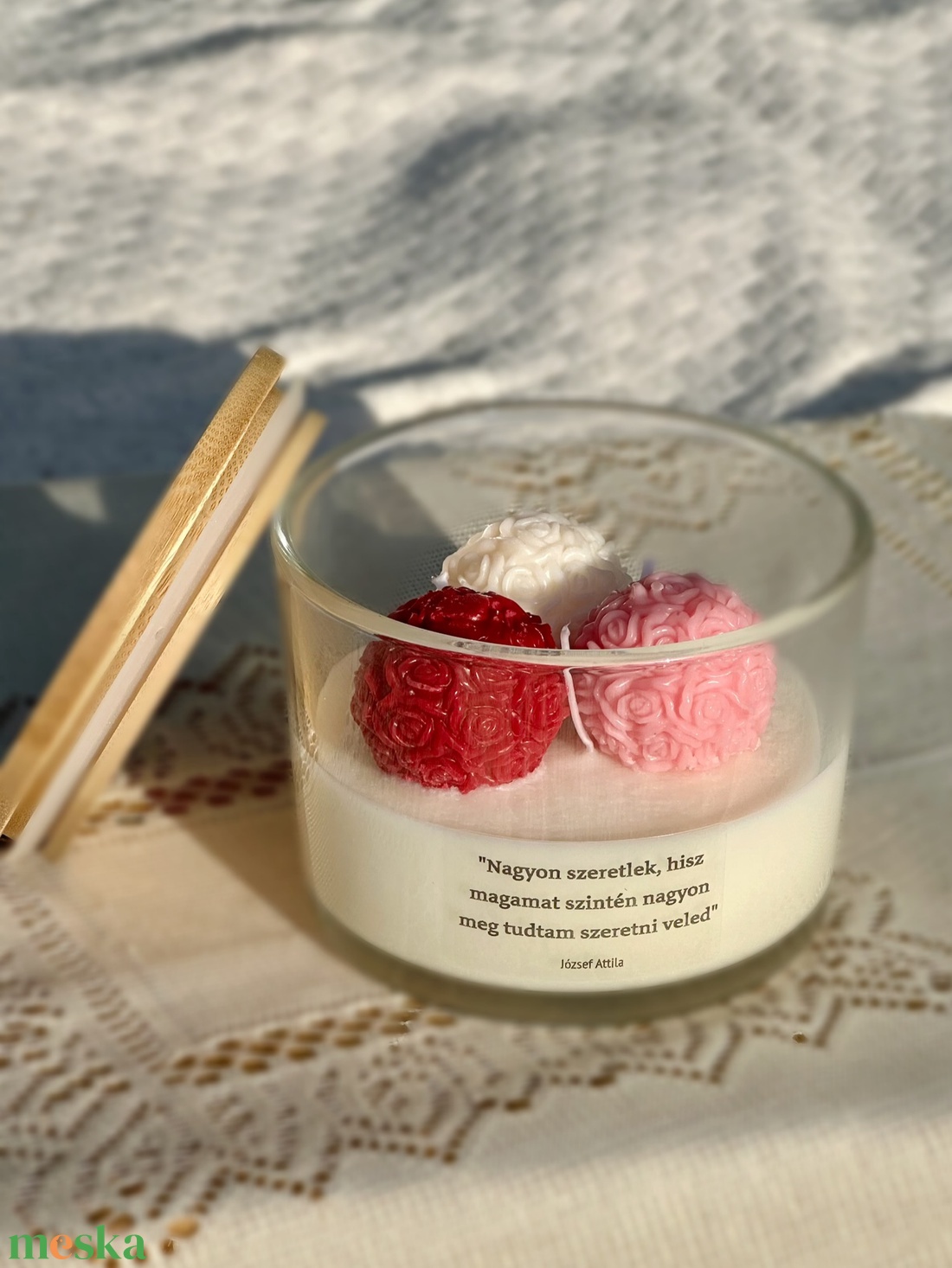 Rózsacsokor - otthon & életmód - gyertya, illat, aroma - gyertya - Meska.hu