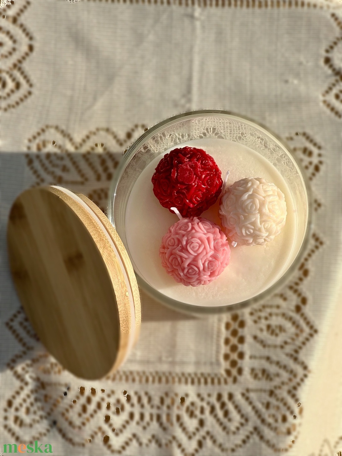 Rózsacsokor - otthon & életmód - gyertya, illat, aroma - gyertya - Meska.hu