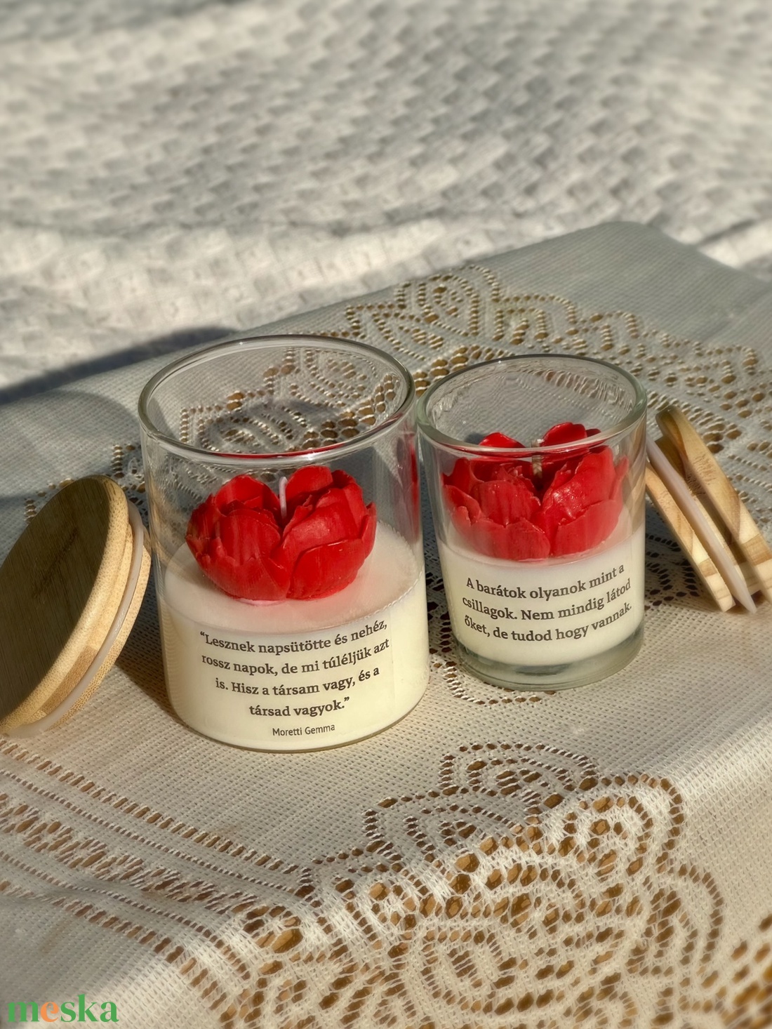 Kicsi+Nagy Szív gyertya csomag - otthon & életmód - gyertya, illat, aroma - gyertya - Meska.hu
