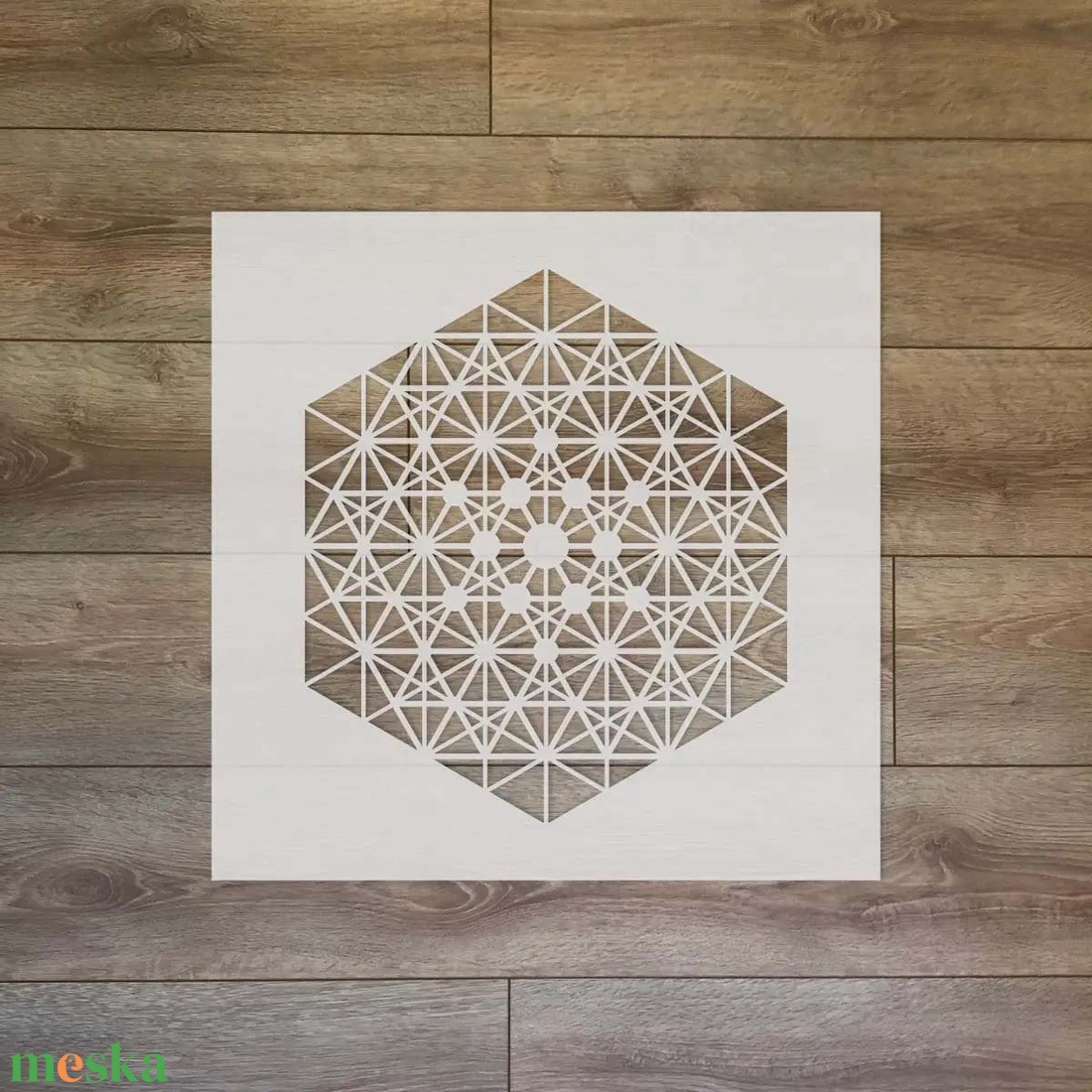 Hexagon mandala festősablon - kellékek & szerszámok - szerszámok, eszközök - sablonok - Meska.hu
