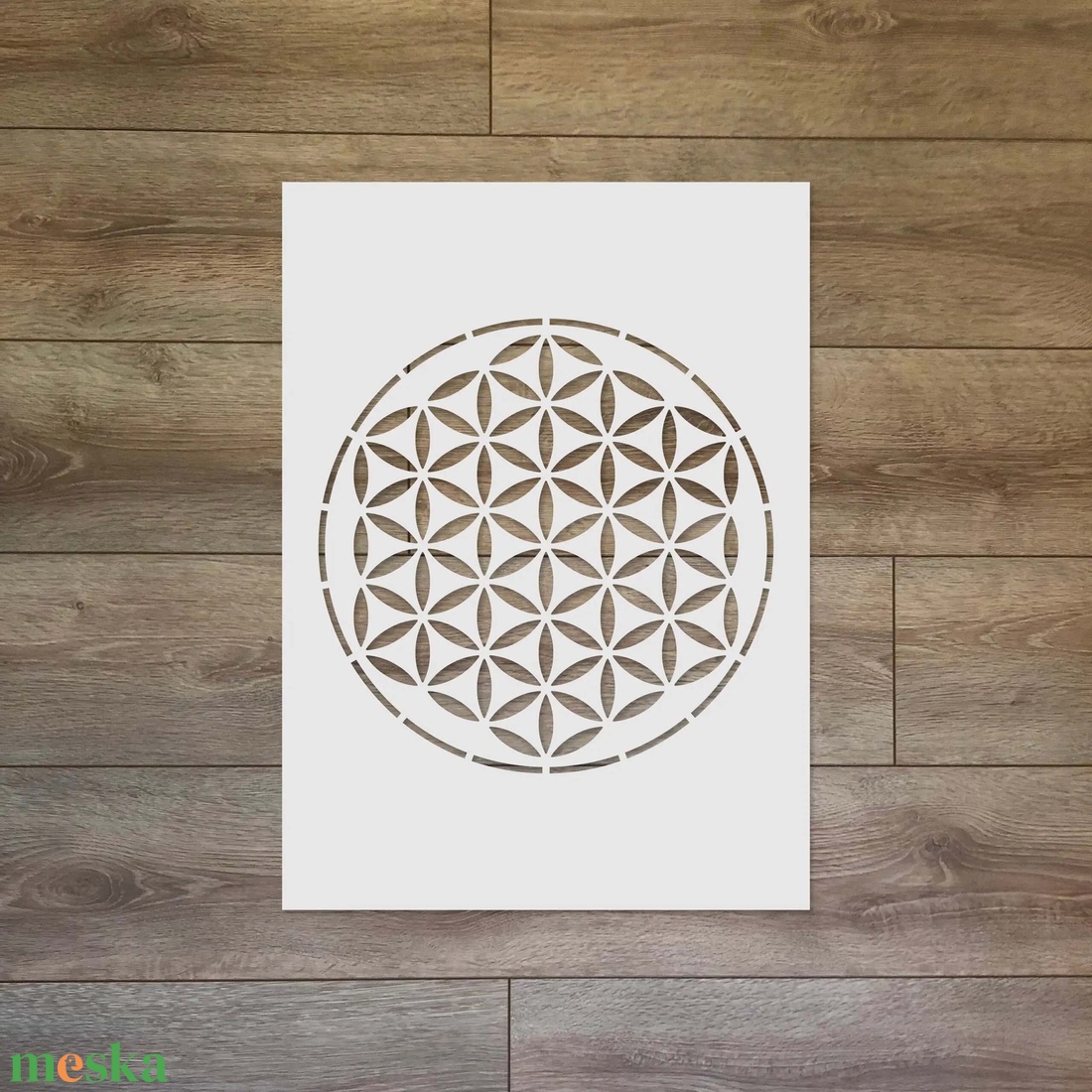 Élet virága stencil - festősablon különböző méretben - kellékek & szerszámok - szerszámok, eszközök - sablonok - Meska.hu