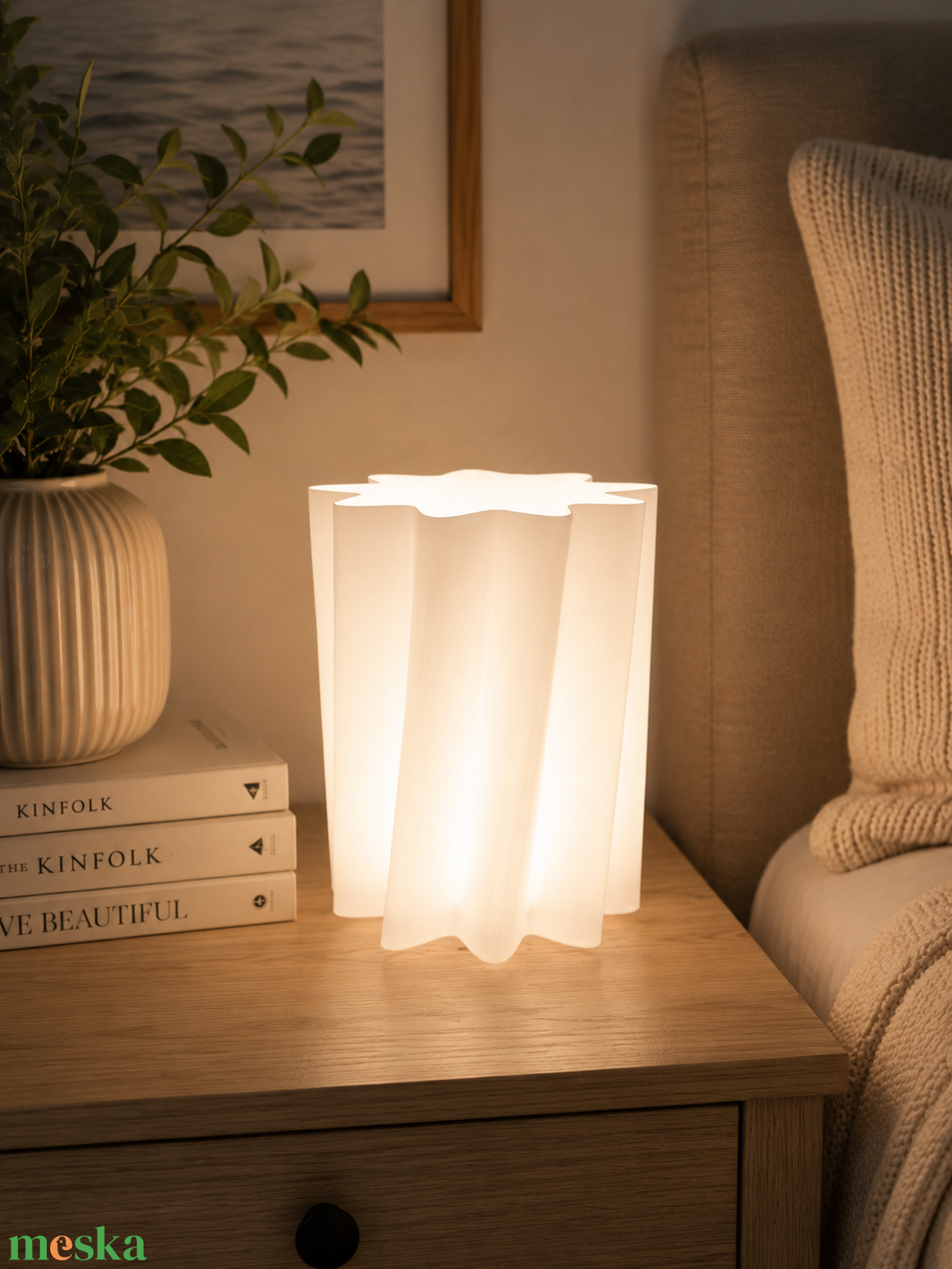 Hullám modern, skandináv stílusú asztali led lámpa USB csatlakozóval - otthon & életmód - lámpa - asztali lámpa - Meska.hu