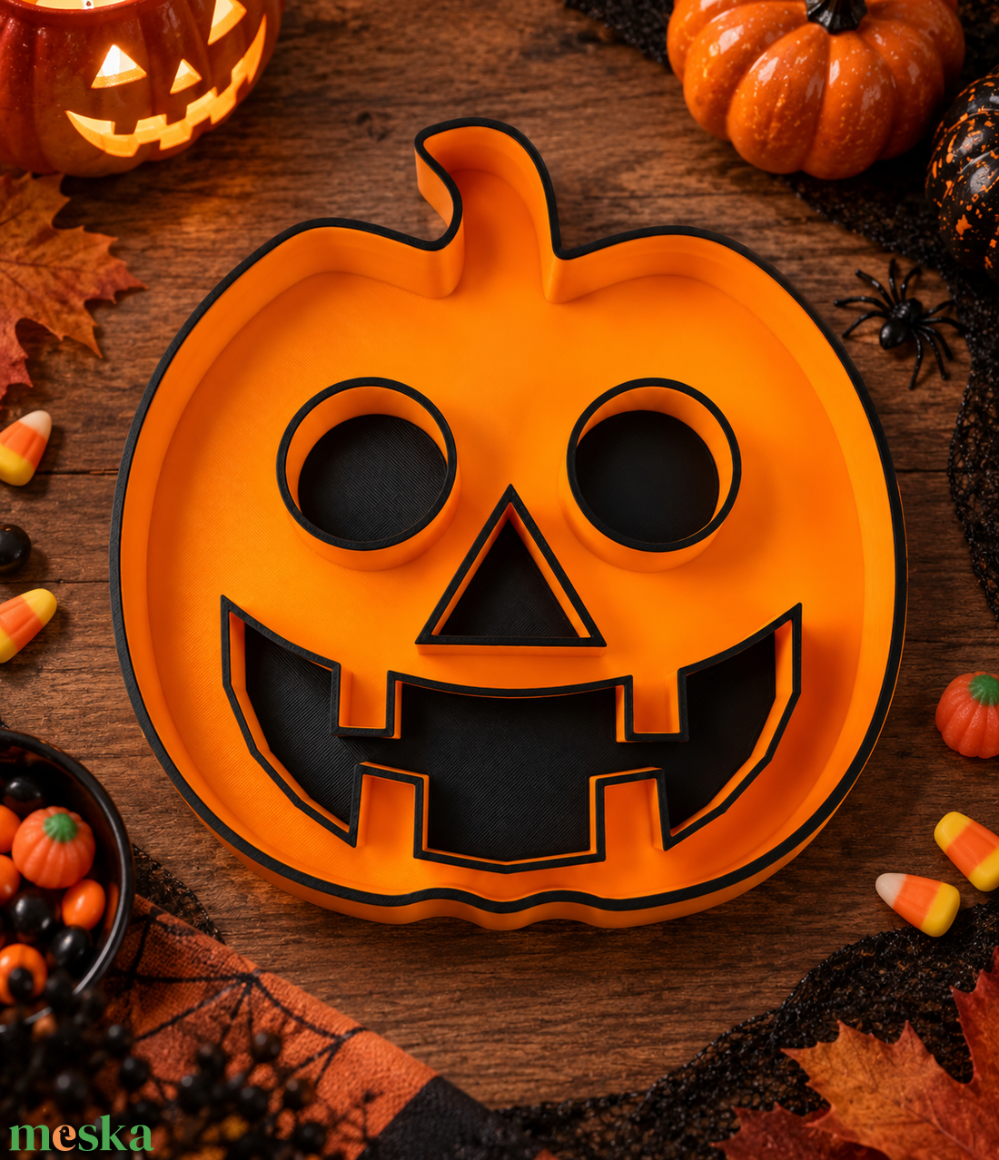 Halloween tök asztaldísz � Jack-o�-lantern dekoráció, egyedi 3D nyomtatott Halloween dísz - otthon & életmód - dekoráció - halloween - halloweeni dekoráció - Meska.hu