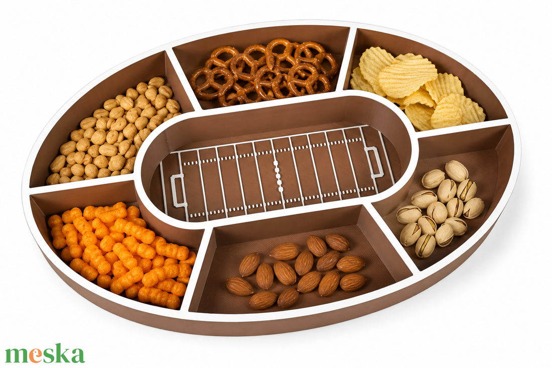 Amerikai foci snack tálca � futballpálya alakú kínáló, meccsnézős ajándék, 3D nyomtatott dekoráció - játék & sport - sport és kikapcsolódás - labdajátékok - Meska.hu