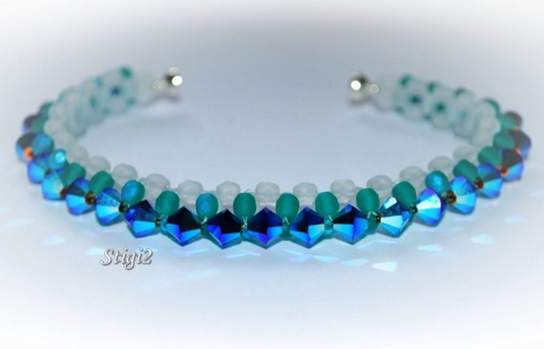 Egyedi Blue Ice karkötő -  - Meska.hu