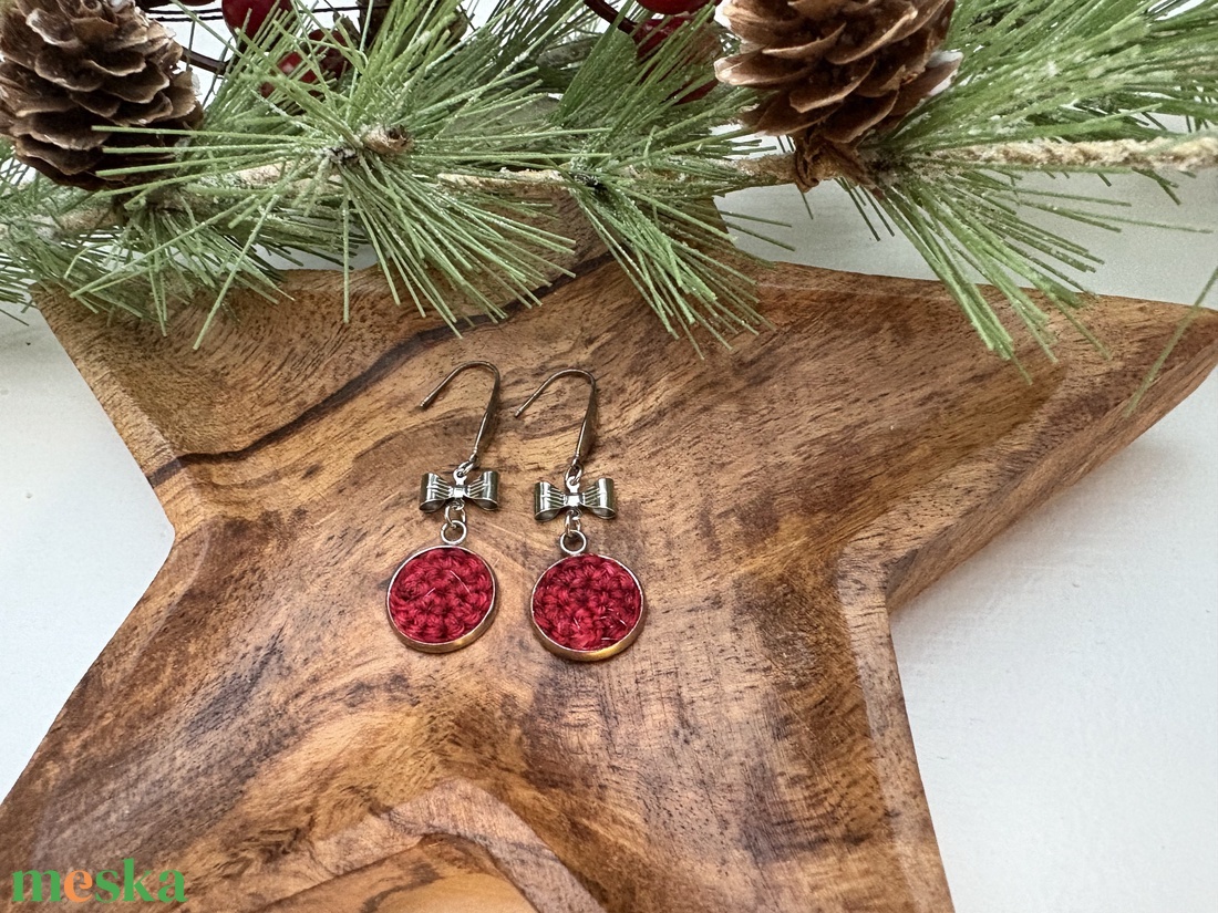 Masnis fülbevaló - ékszer - fülbevaló - lógós kerek fülbevaló - Meska.hu