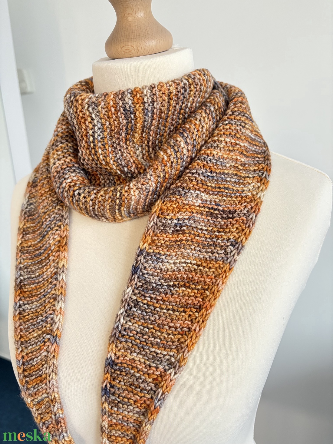 ,,Sophie�� kötött sál - Őszi alkony - ruha & divat - sál, sapka, kendő - sál - Meska.hu