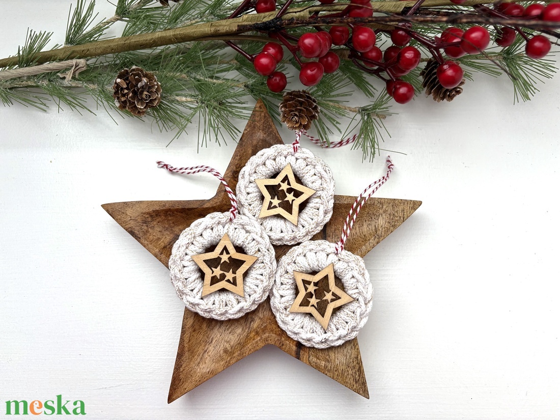 Karácsonyfadísz - karácsony - karácsonyi lakásdekoráció - karácsonyfadíszek - Meska.hu