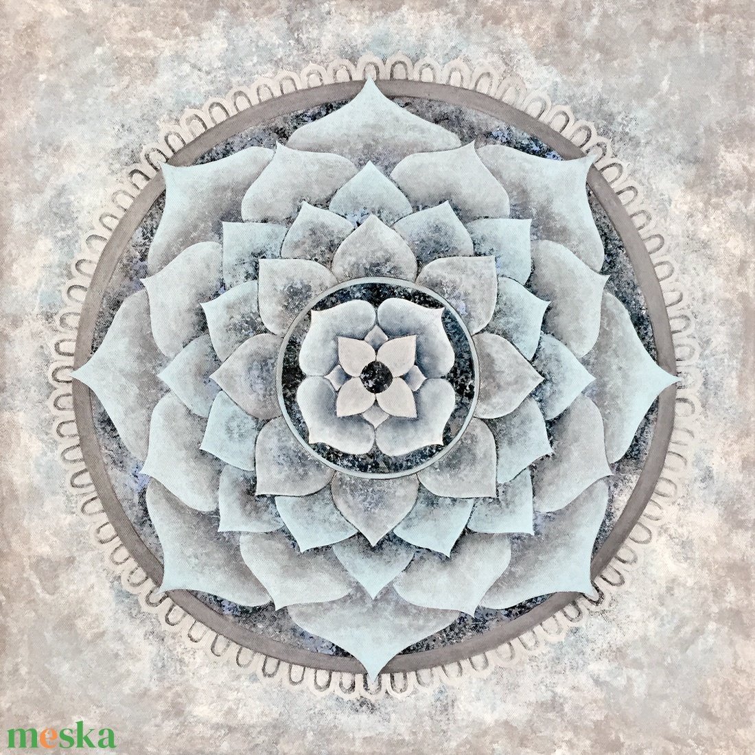 Kék Mandala - művészet - festmény - akril - Meska.hu Kék Mandala - művészet - festmény - akril - Meska.hu