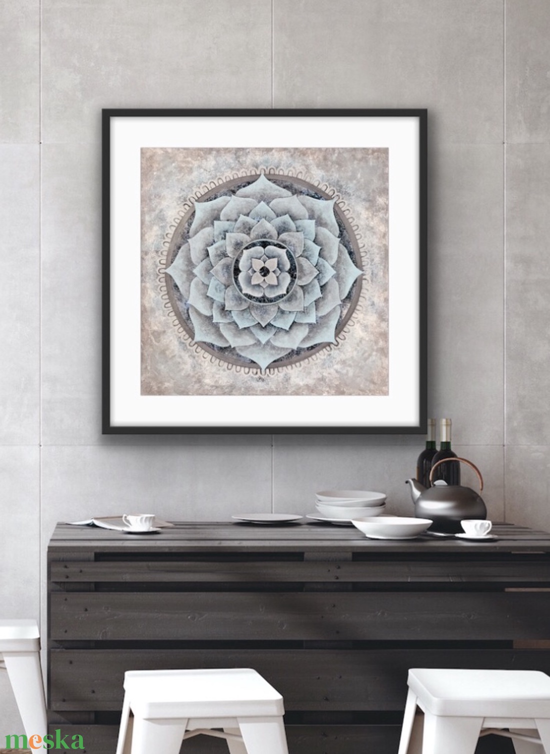 Kék Mandala - művészet - festmény - akril - Meska.hu Kék Mandala - művészet - festmény - akril - Meska.hu