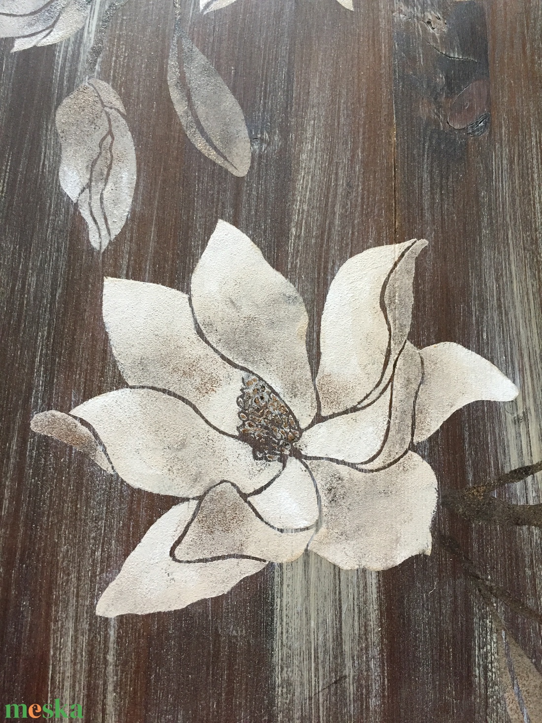 Magnolia Koszorú - művészet - festmény - akril - Meska.hu
