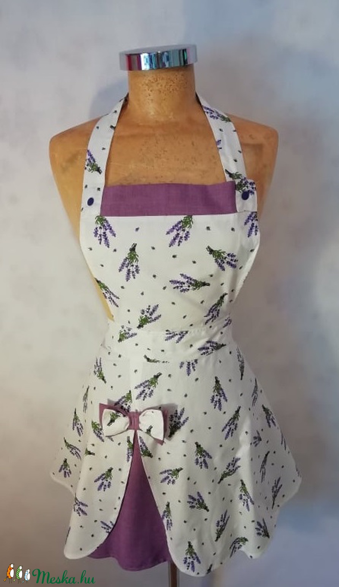 Levendulás kötény - otthon & életmód - konyhafelszerelés, tálalás - Meska.hu