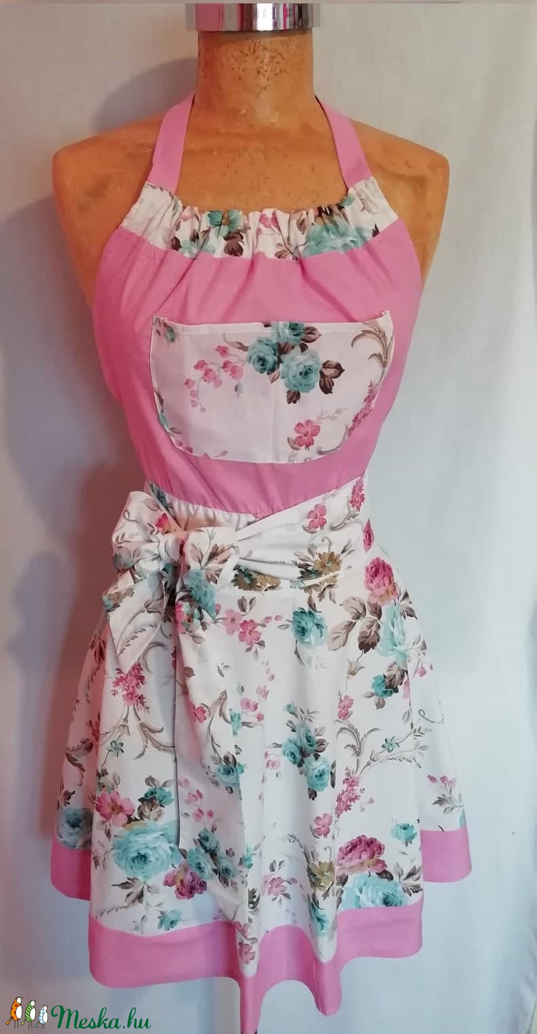 Tavaszi loknis kötény - otthon & életmód - konyhafelszerelés, tálalás - Meska.hu