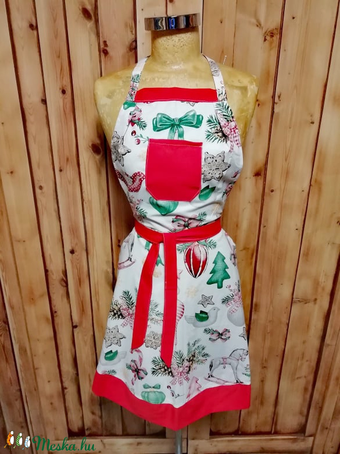 Ünnepi fodros kötény - otthon & életmód - konyhafelszerelés, tálalás - Meska.hu