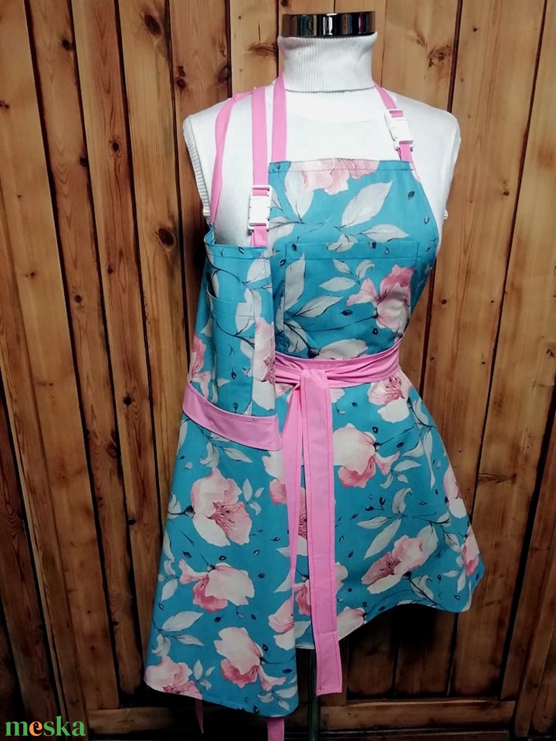 Anya lánya virágos kötény - otthon & életmód - konyhafelszerelés, tálalás - konyhai textil - kötény - Meska.hu