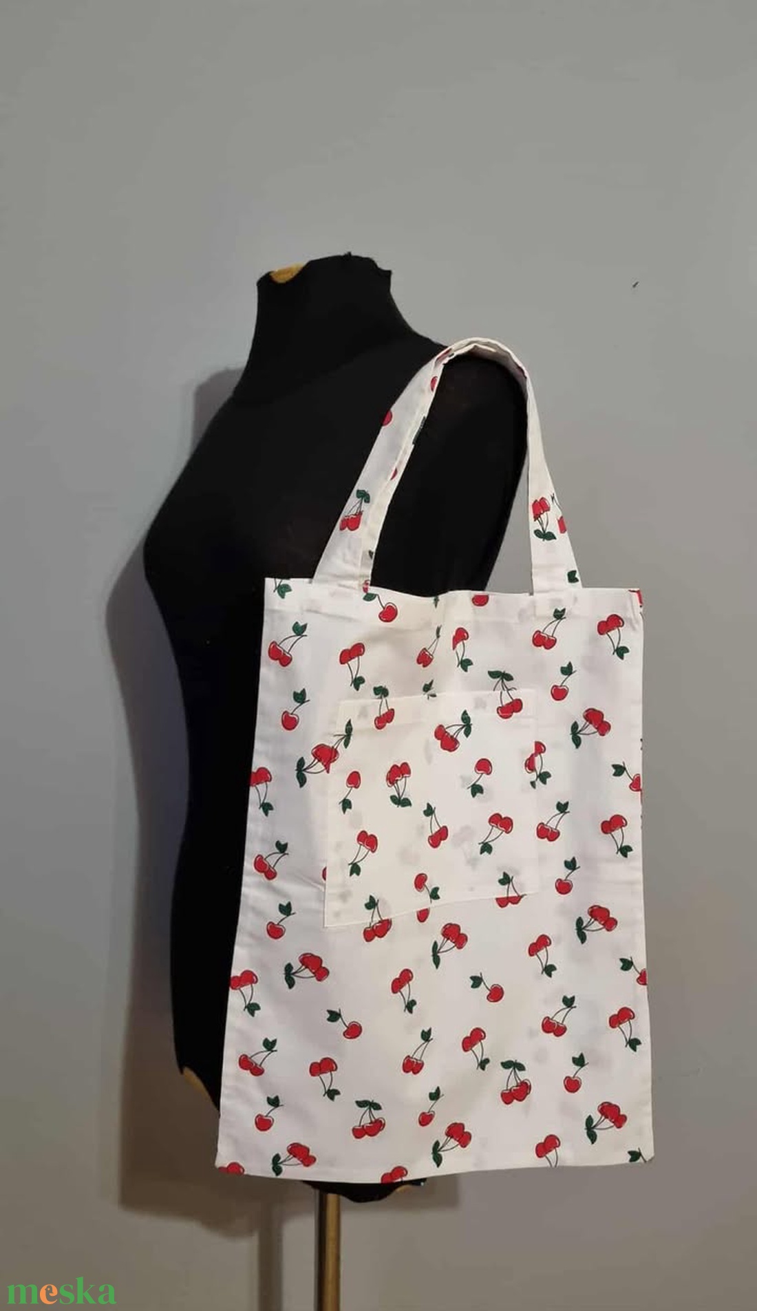 Textil szatyor- meggy mintás - táska & tok - bevásárlás & shopper táska - shopper, textiltáska, szatyor - Meska.hu Textil szatyor- meggy mintás - táska & tok - bevásárlás & shopper táska - shopper, textiltáska, szatyor - Meska.hu
