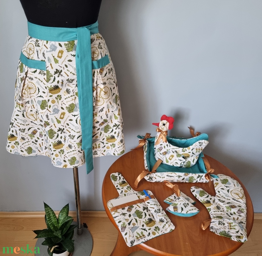 Konyhai szett - otthon & életmód - konyhafelszerelés, tálalás - konyhai textil - kötény - Meska.hu Konyhai szett - otthon & életmód - konyhafelszerelés, tálalás - konyhai textil - kötény - Meska.hu