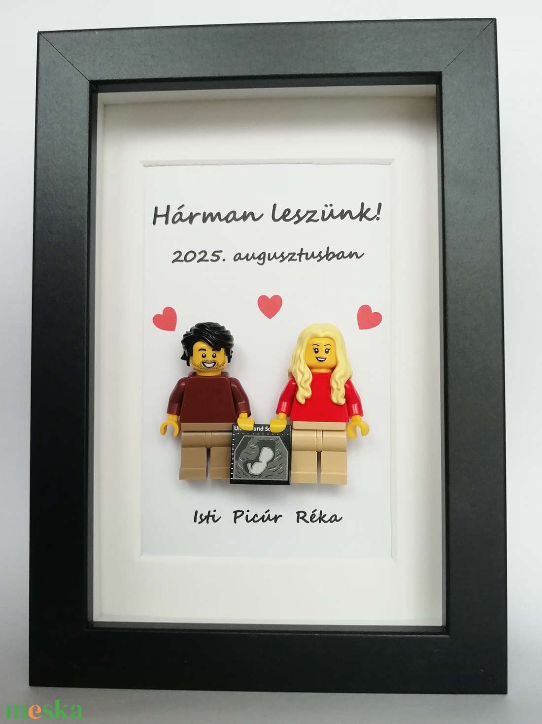 Asztali vagy fali dísz személyre szabható LEGO figurákból (10 cm x 15 cm) - otthon & életmód - dekoráció - kép & falikép - 3d képek - Meska.hu