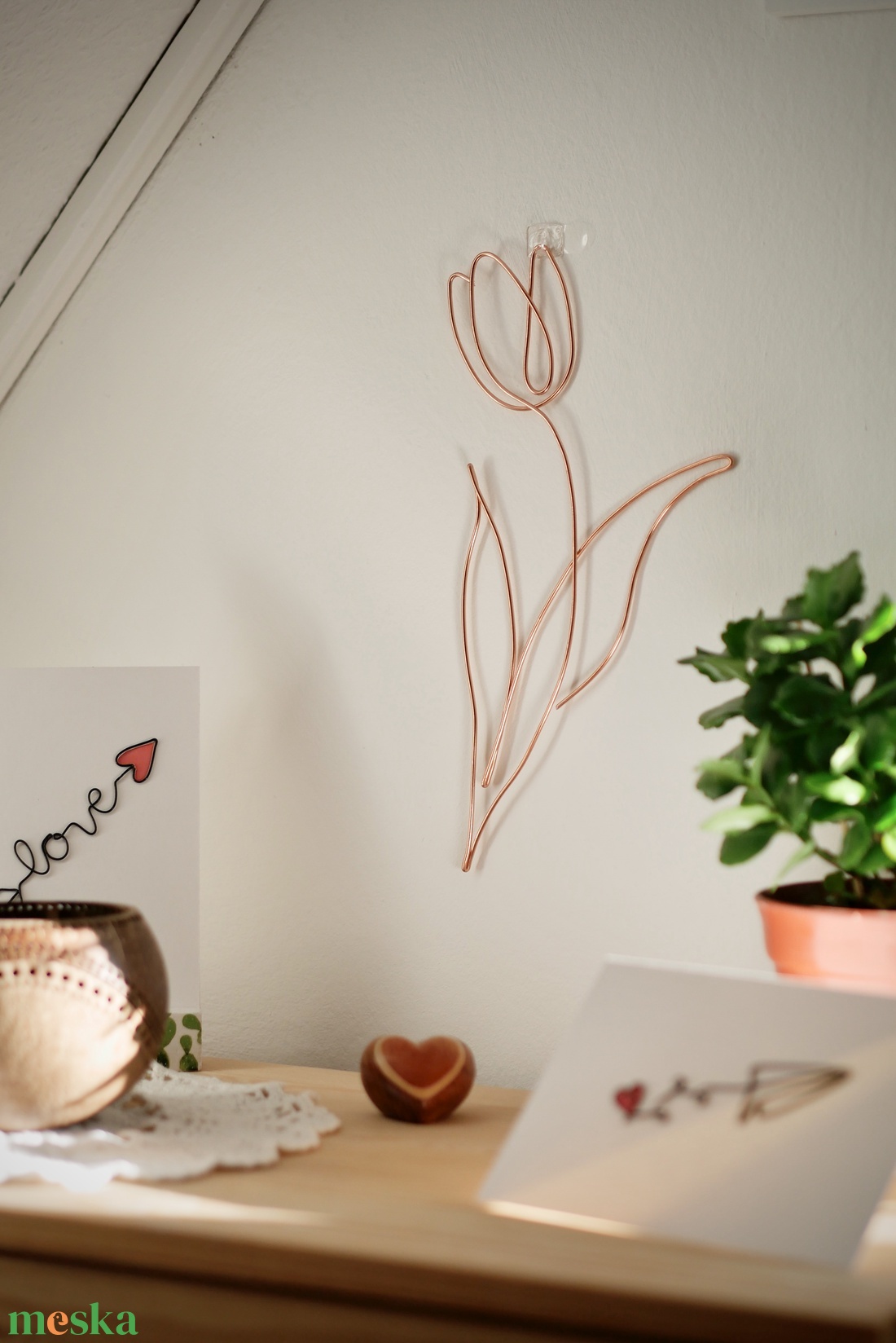 Tulipán Fali Dekoráció Drótból - Névnap, Születésnap, Anyák Napja, Nőnap - otthon & életmód - dekoráció - fali és függő dekoráció - falra akasztható dekor - Meska.hu Tulipán Fali Dekoráció Drótból - Névnap, Születésnap, Anyák Napja, Nőnap - otthon & életmód - dekoráció - fali és függő dekoráció - falra akasztható dekor - Meska.hu