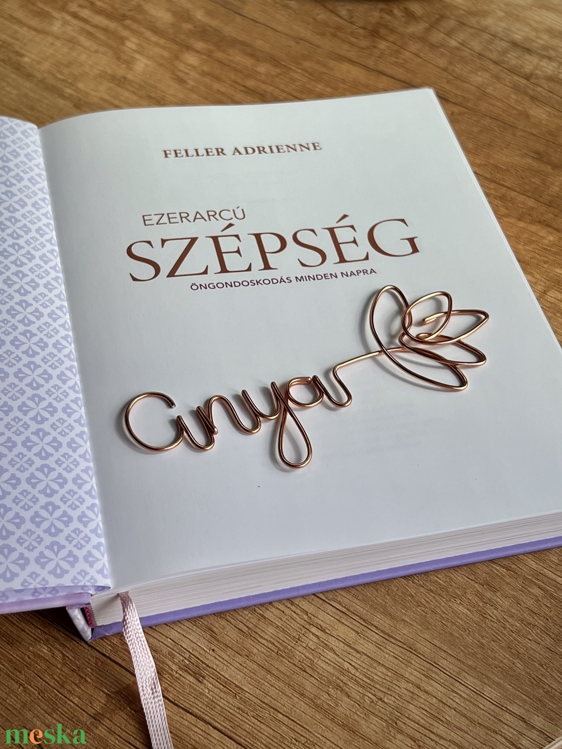 Anyák napi ajándék Drót Design könyvjelző  - könyv & zene - könyvjelző - Meska.hu