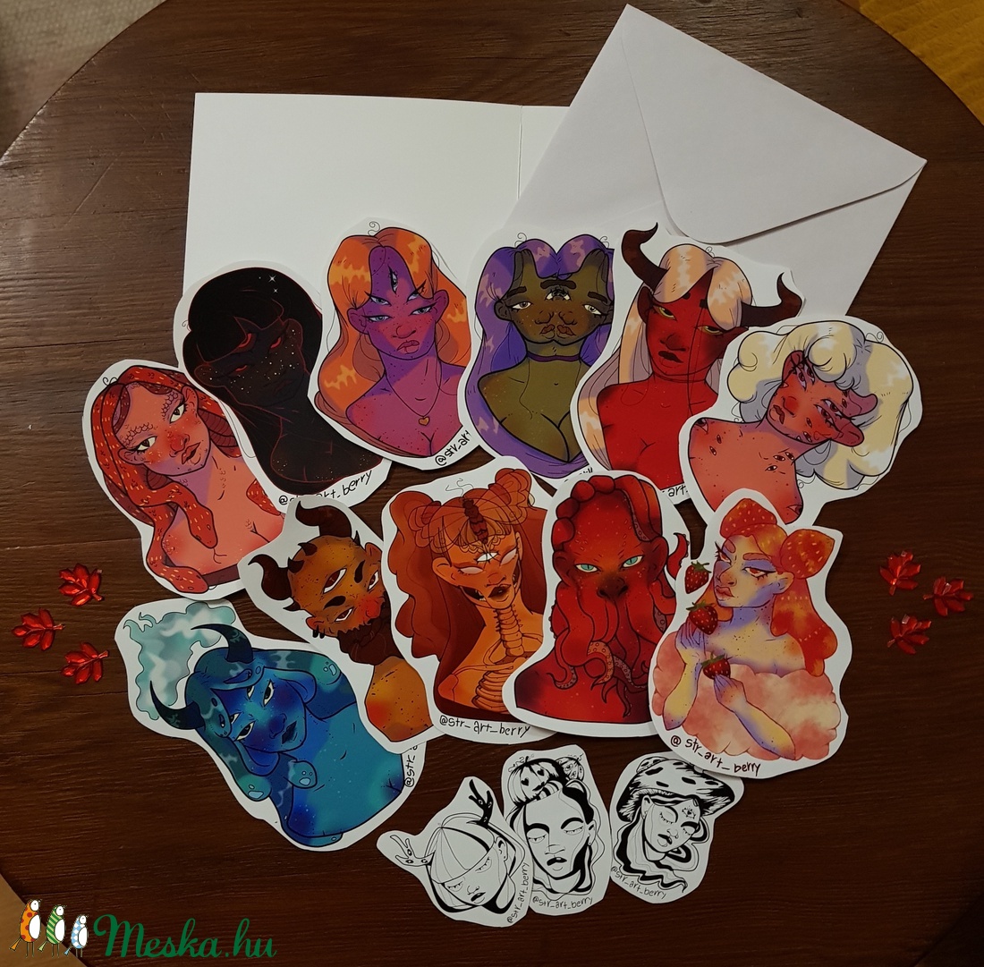 Matrica csomag / stickers - művészet - grafika & illusztráció - Meska.hu Matrica csomag / stickers - művészet - grafika & illusztráció - Meska.hu