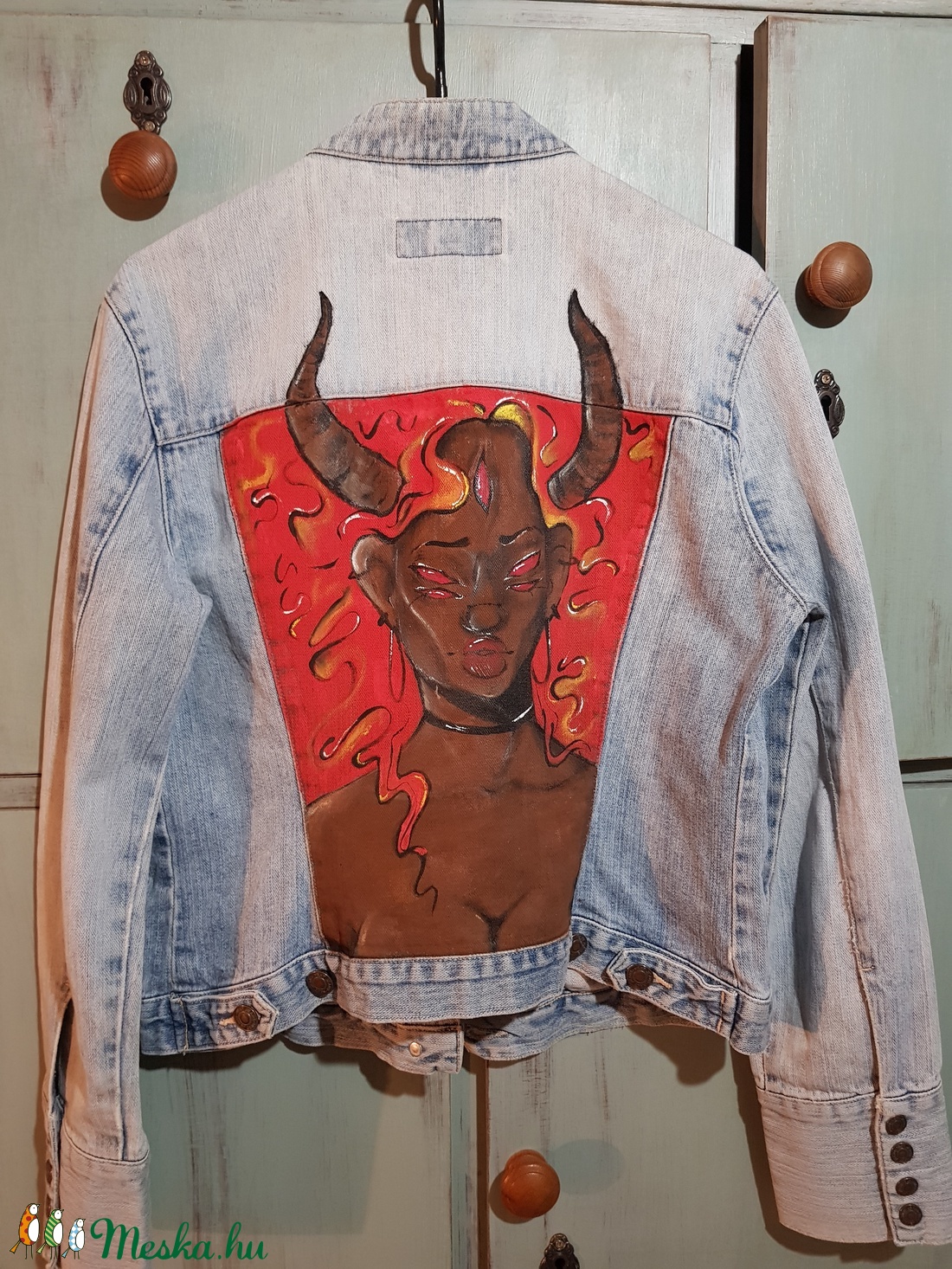 Szarvas lány farmer kabát - horned girl farmer jacket - ruha & divat - női ruha - kabát - Meska.hu Szarvas lány farmer kabát - horned girl farmer jacket - ruha & divat - női ruha - kabát - Meska.hu