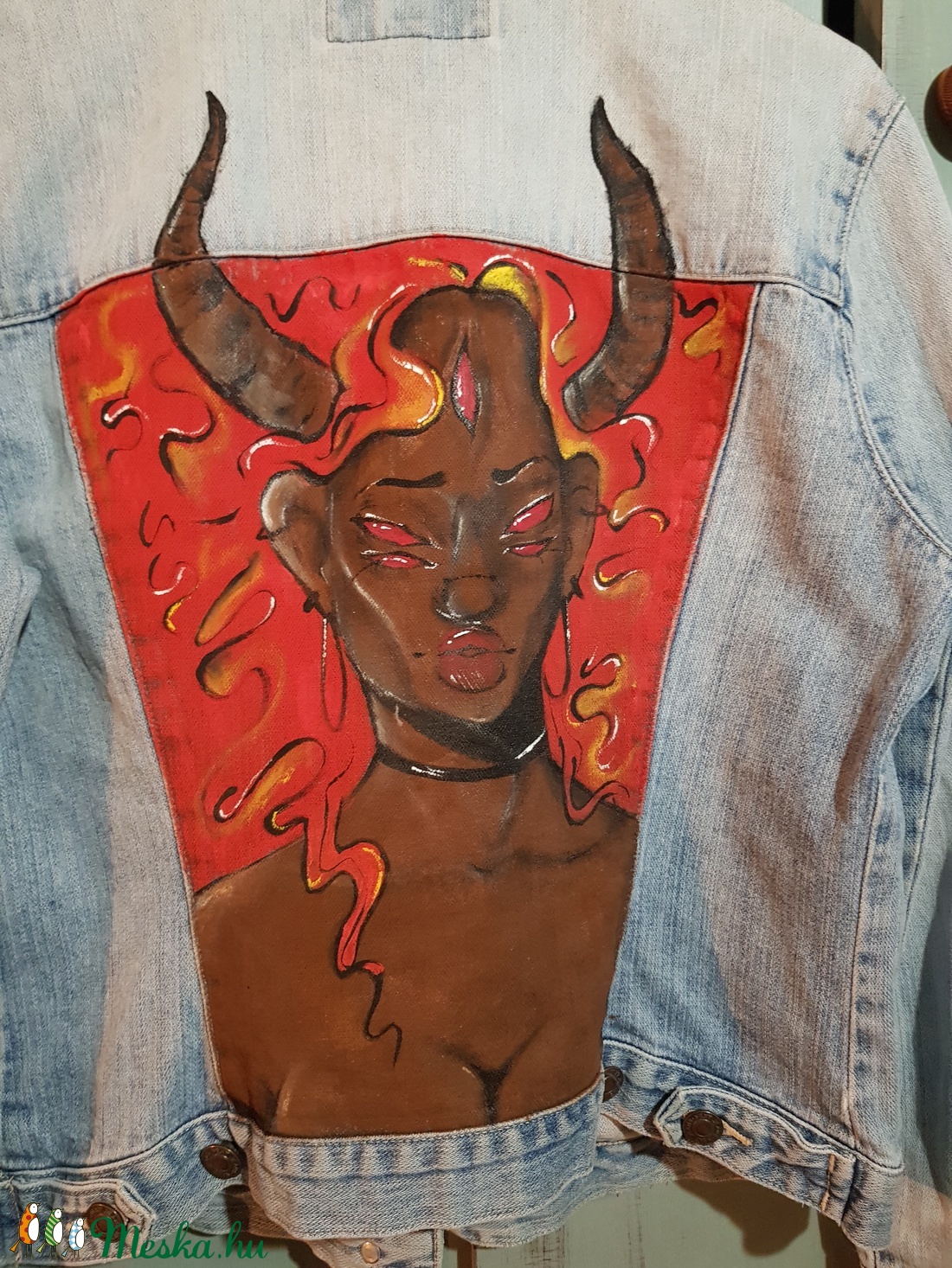 Szarvas lány farmer kabát - horned girl farmer jacket - ruha & divat - női ruha - kabát - Meska.hu Szarvas lány farmer kabát - horned girl farmer jacket - ruha & divat - női ruha - kabát - Meska.hu
