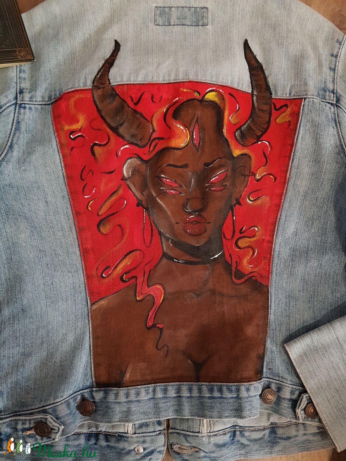 Szarvas lány farmer kabát - horned girl farmer jacket - ruha & divat - női ruha - kabát - Meska.hu Szarvas lány farmer kabát - horned girl farmer jacket - ruha & divat - női ruha - kabát - Meska.hu