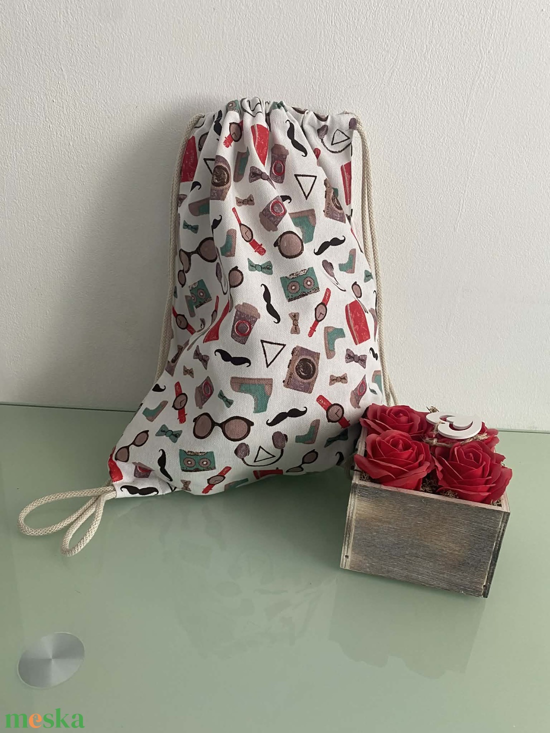 zsinóros szövet hátizsák - táska & tok - hátizsák - tornazsák, gymbag - Meska.hu